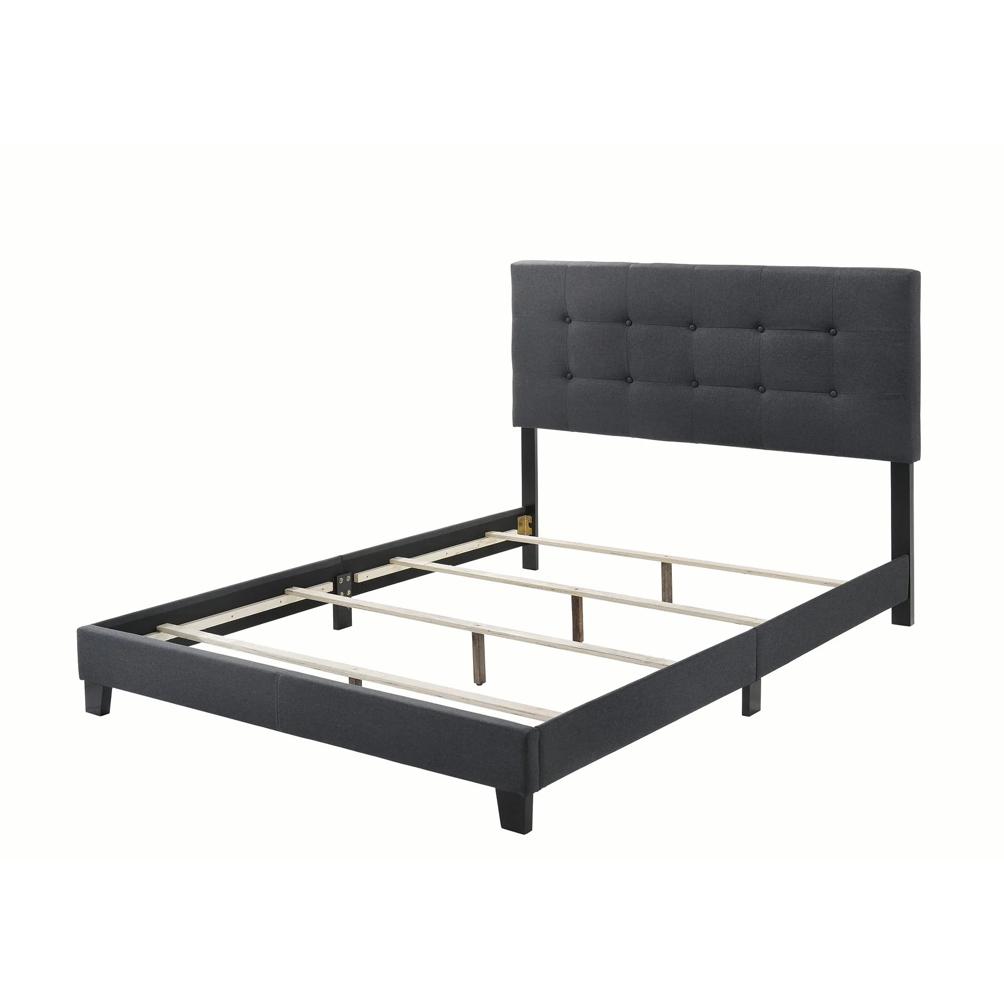 Coaster Furniture Mapes 305746KE Upholstered Eastern King Panel Bed - Charcoal - Image 2