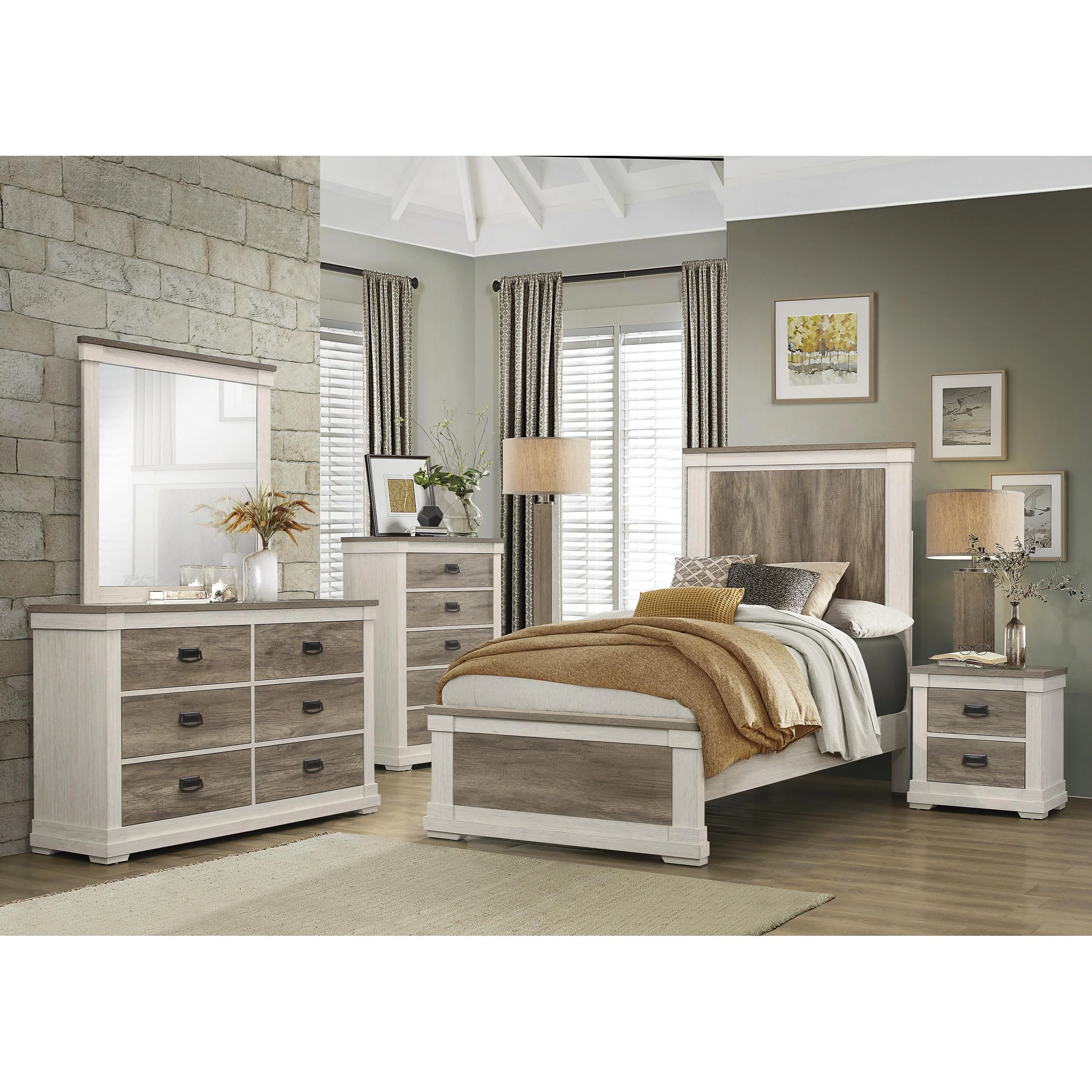 Homelegance Arcadia Twin Panel Bed 1677T-1* - Image 3