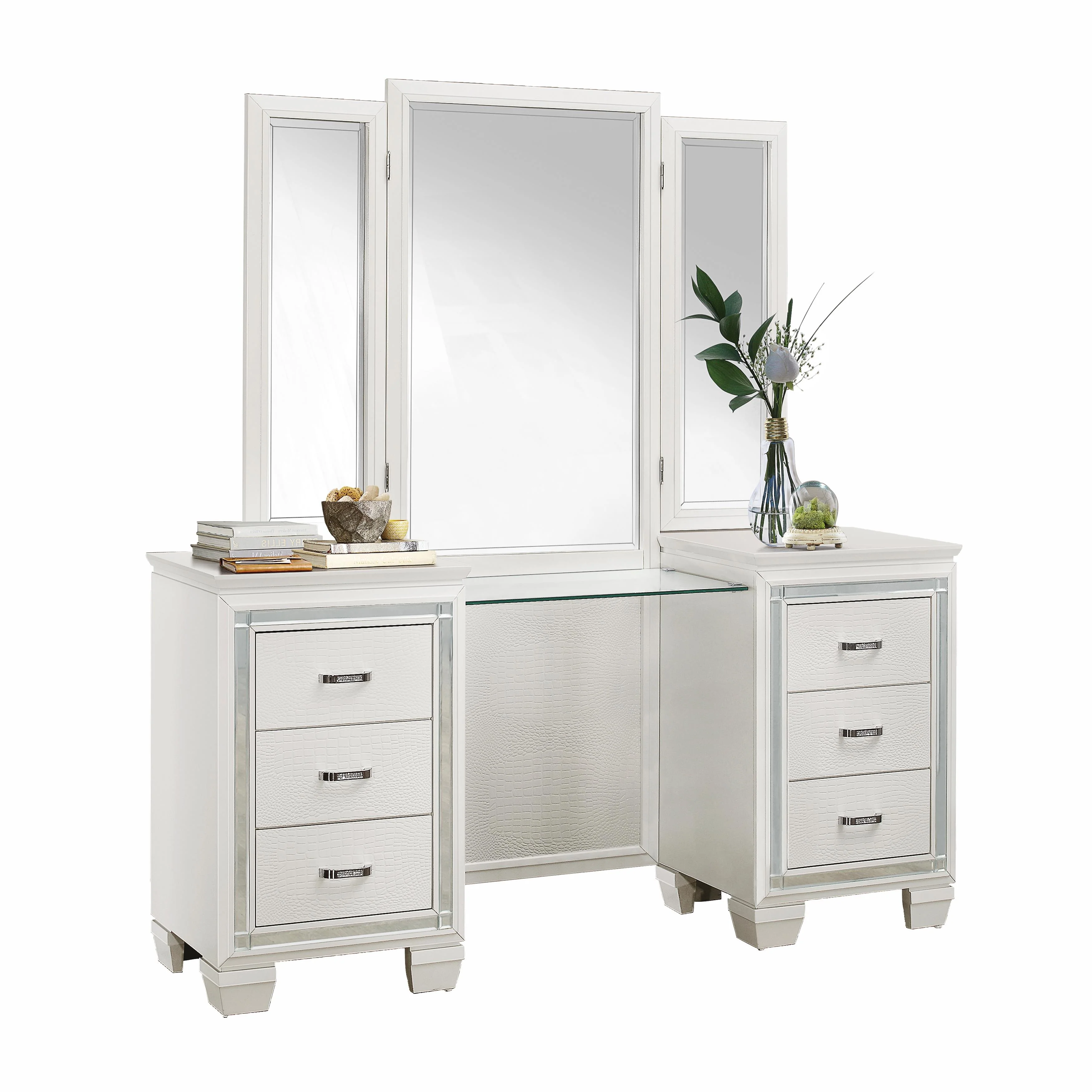 Homelegance Allura 1916W-15* Dressing Table with Mirror