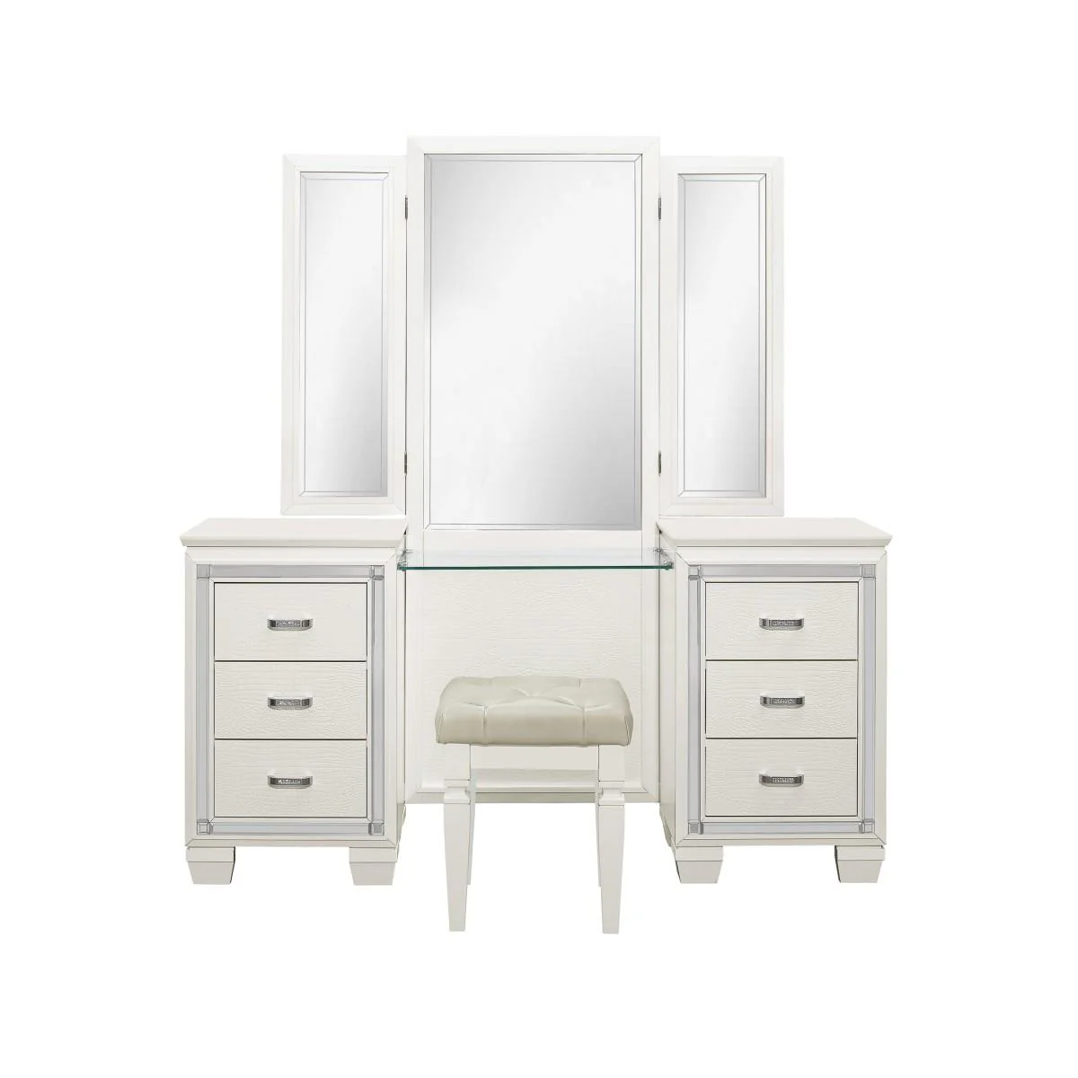 Homelegance Allura 1916W-15* Dressing Table with Mirror - Image 2