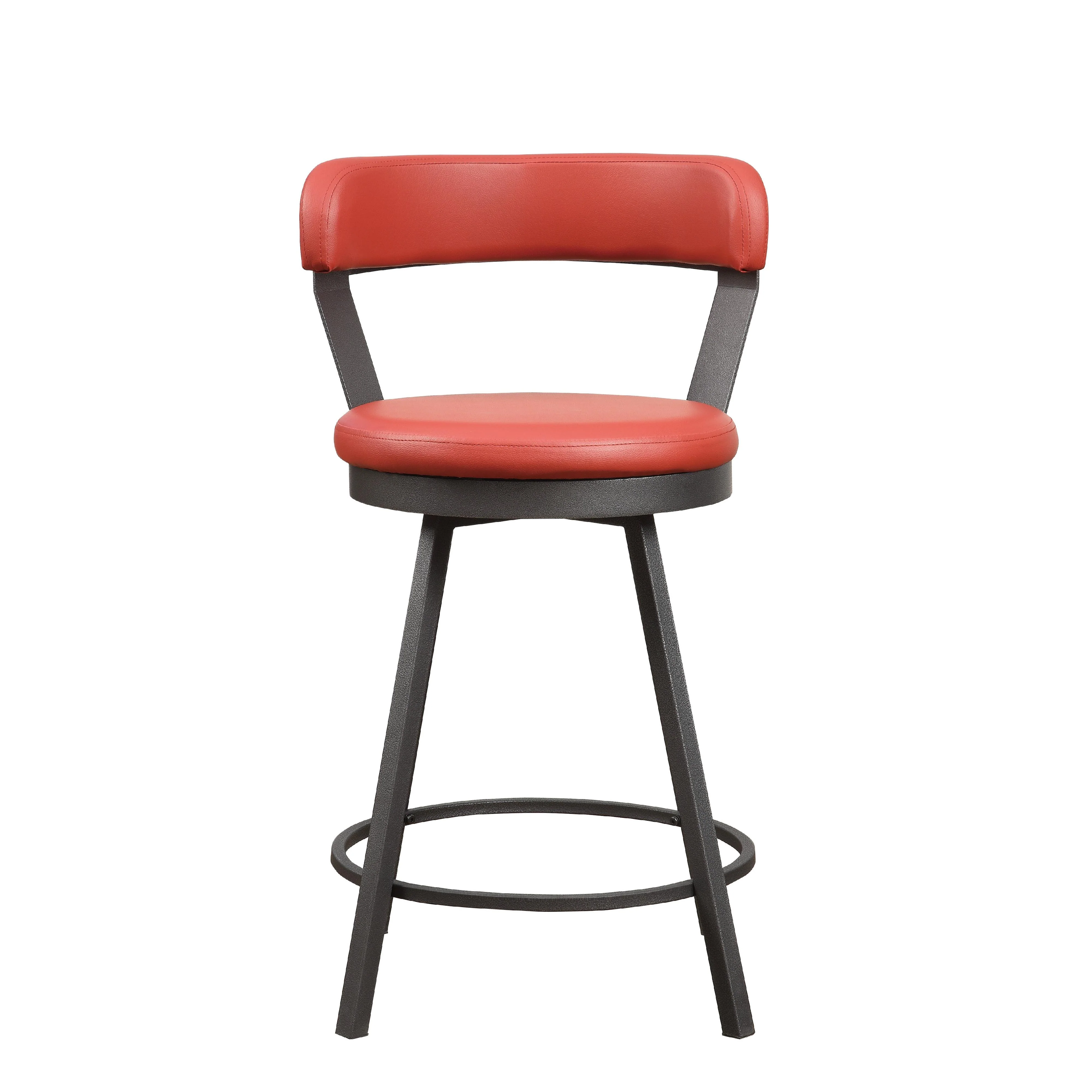 Homelegance Appert 5566-24RD Swivel Counter Height Chair, Red - Image 1