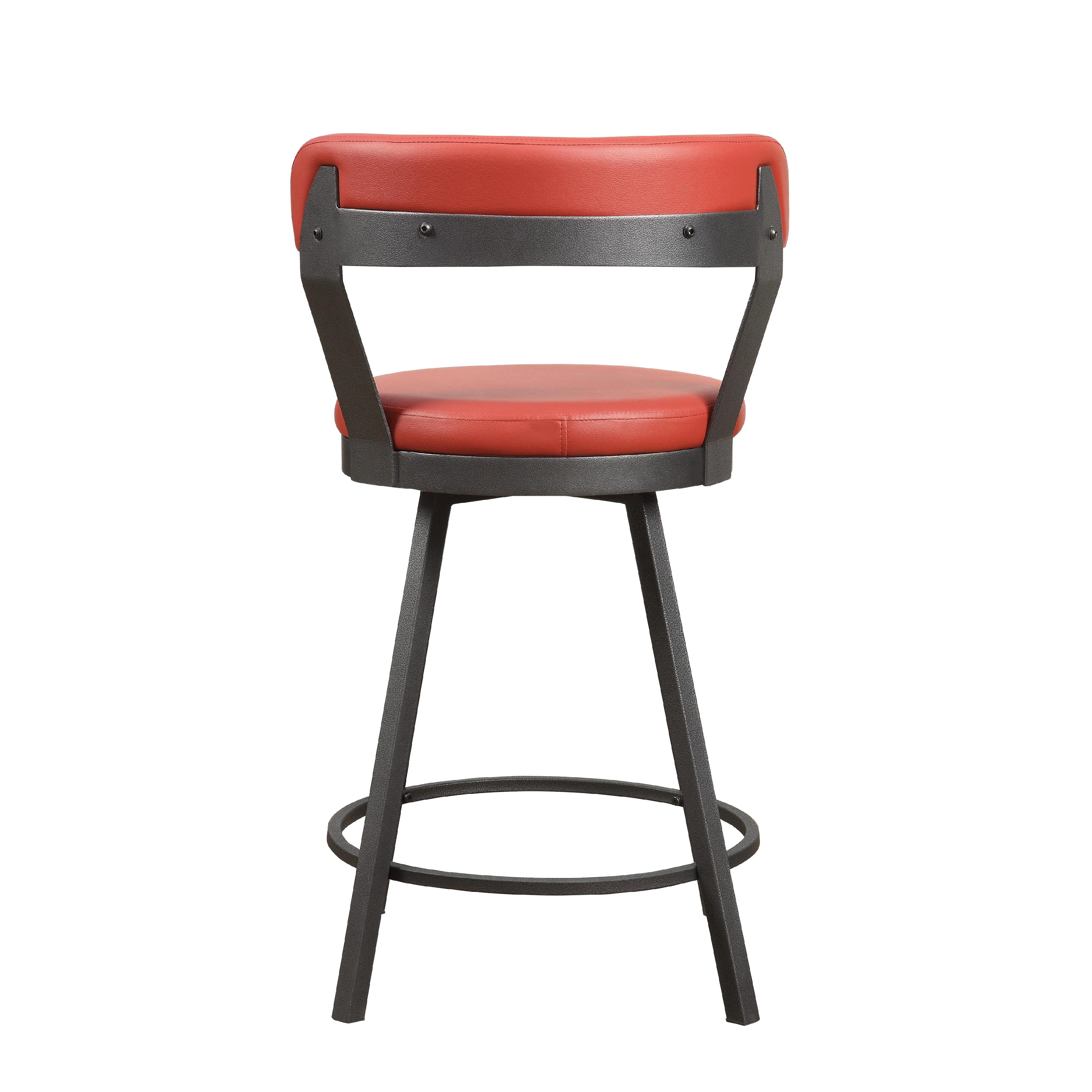 Homelegance Appert 5566-24RD Swivel Counter Height Chair, Red - Image 3