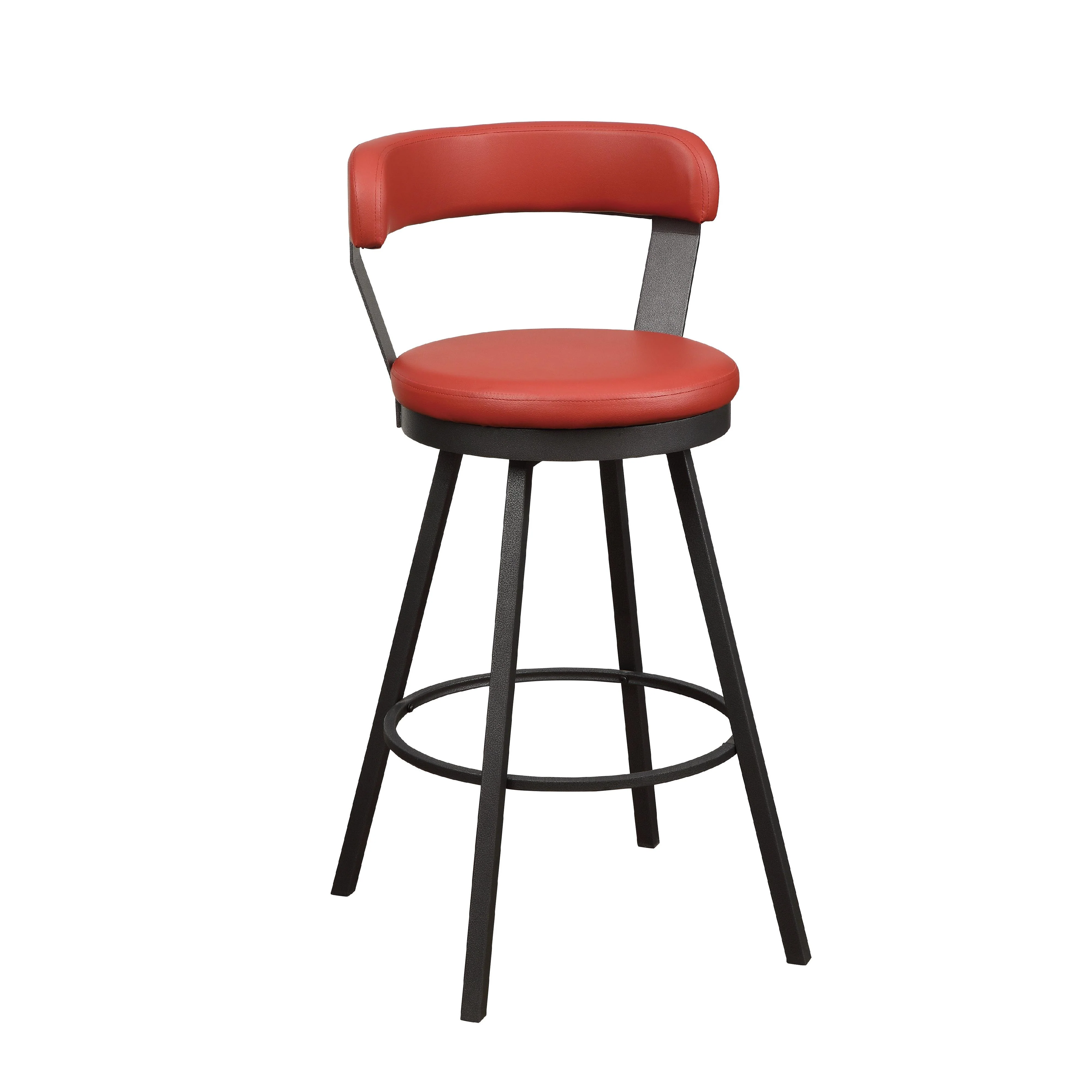 Homelegance Appert 5566-29RD Swivel Pub Height Chair, Red - Image 2