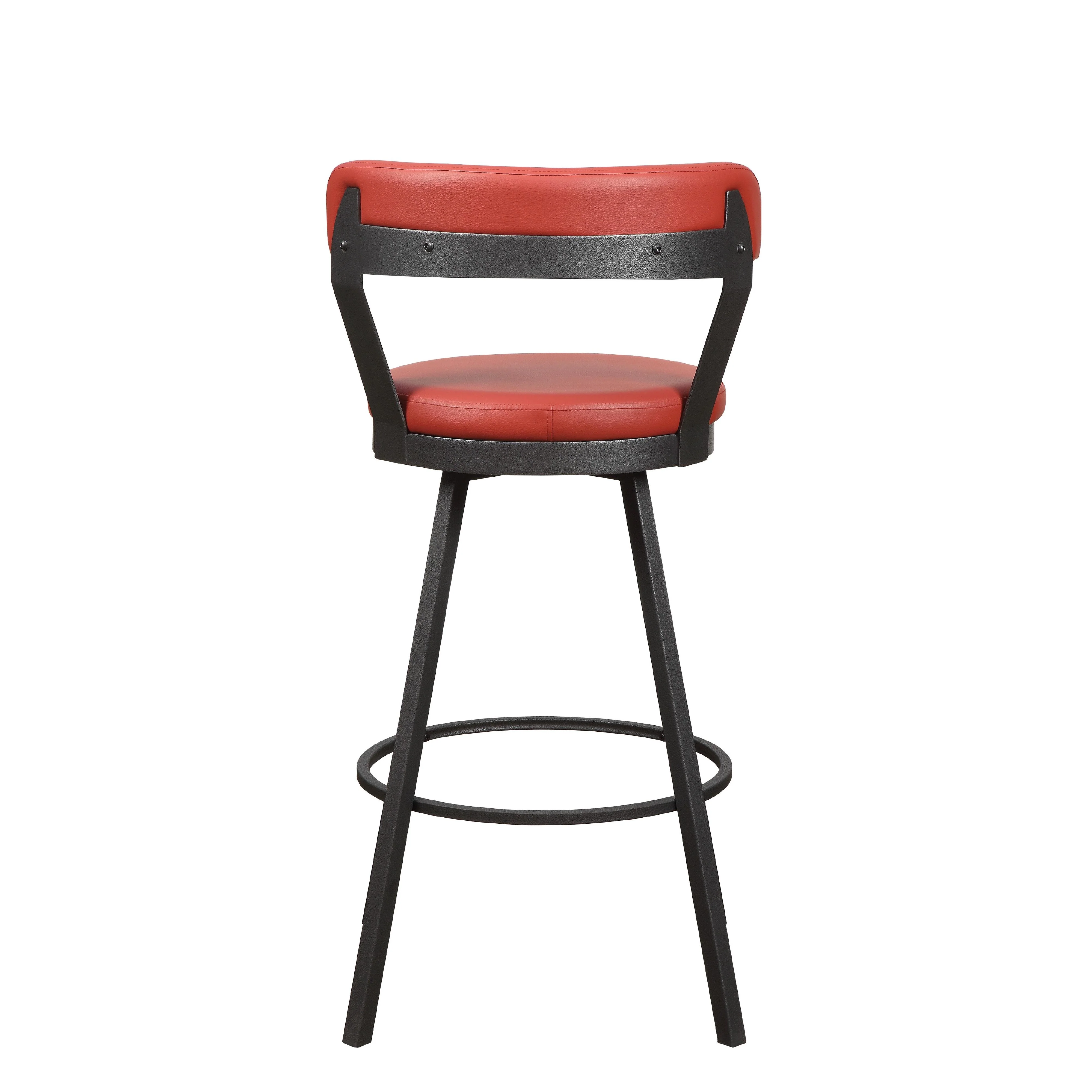 Homelegance Appert 5566-29RD Swivel Pub Height Chair, Red - Image 3