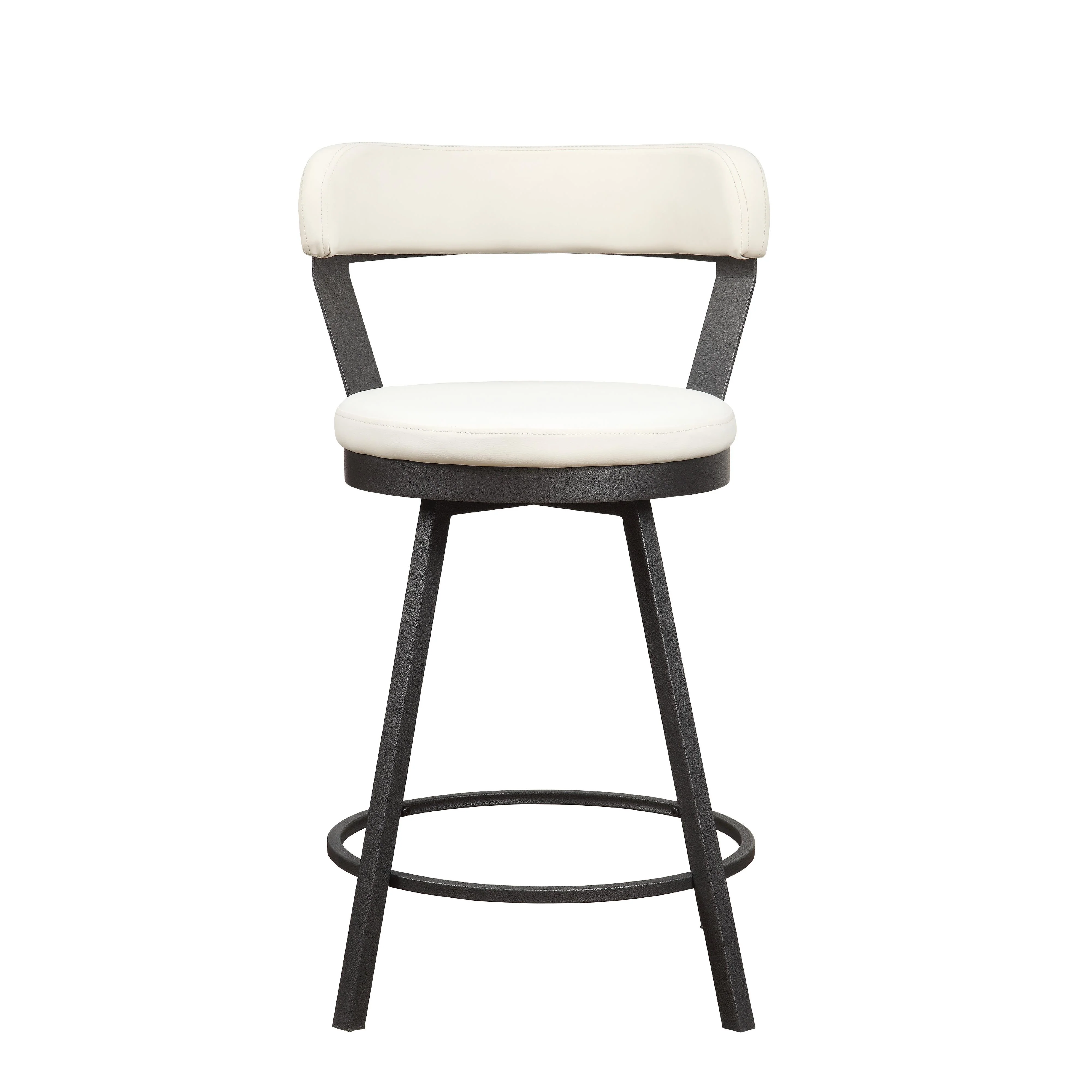 Homelegance Appert 5566-24WT Swivel Counter Height Chair, White - Image 1