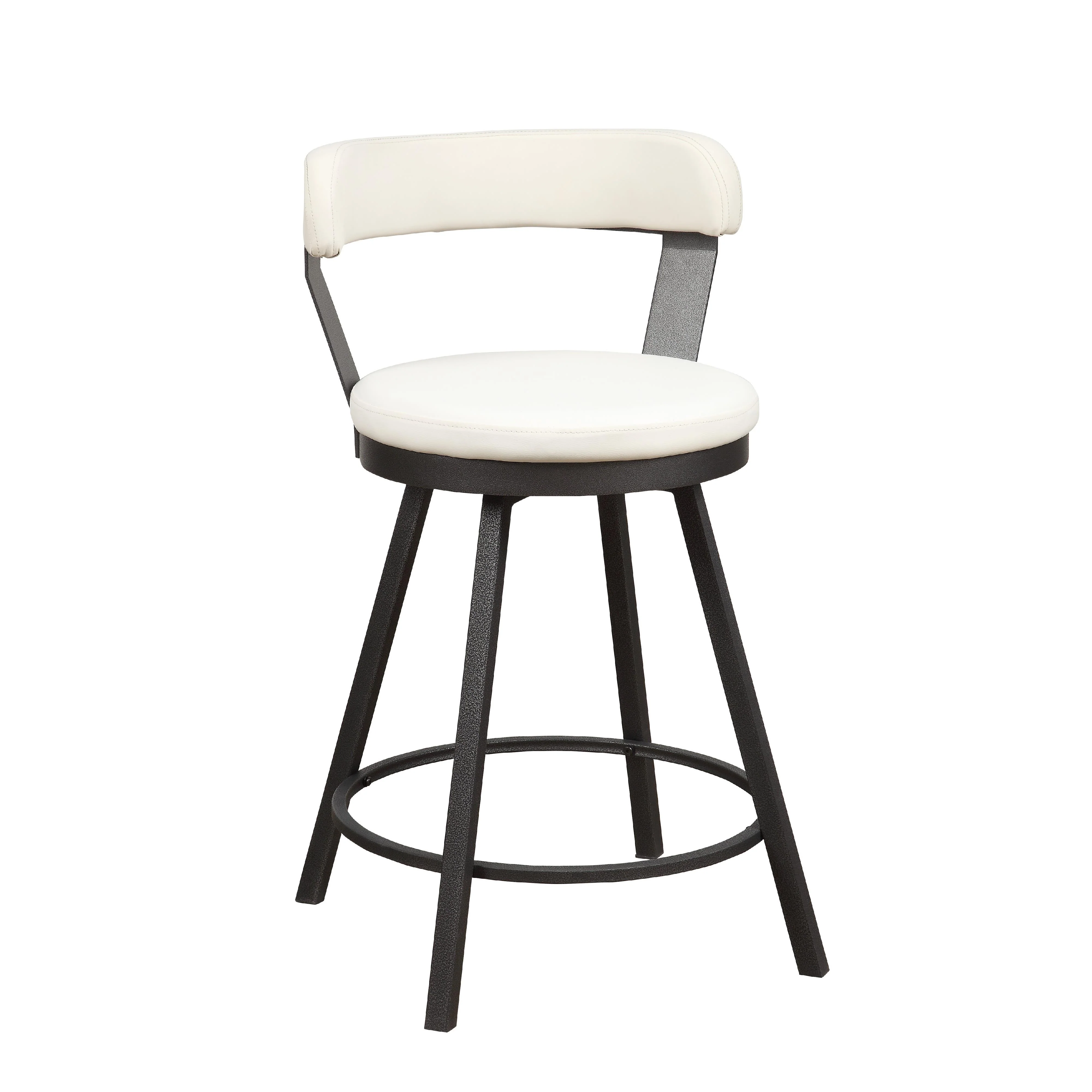 Homelegance Appert 5566-24WT Swivel Counter Height Chair, White - Image 2