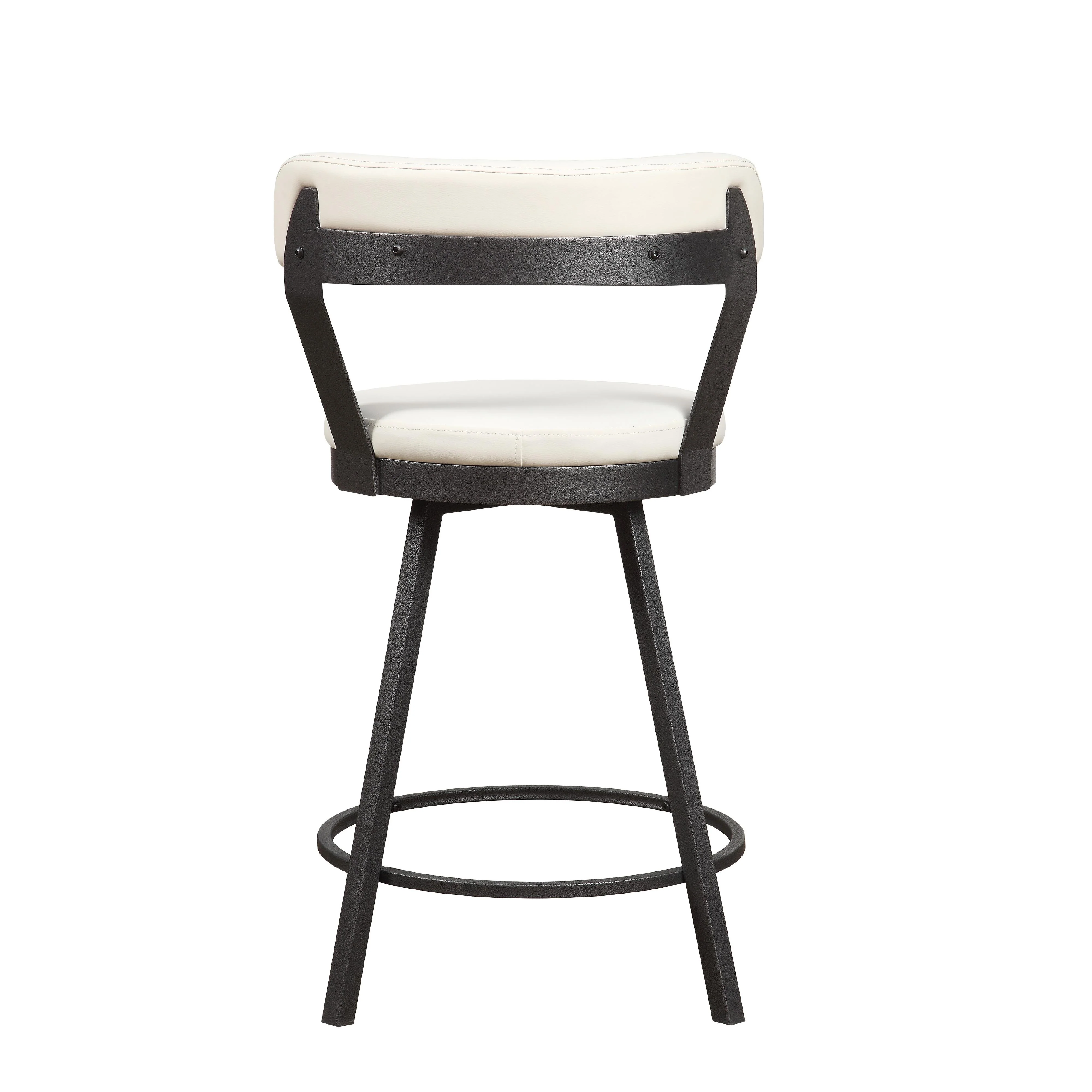 Homelegance Appert 5566-24WT Swivel Counter Height Chair, White - Image 3