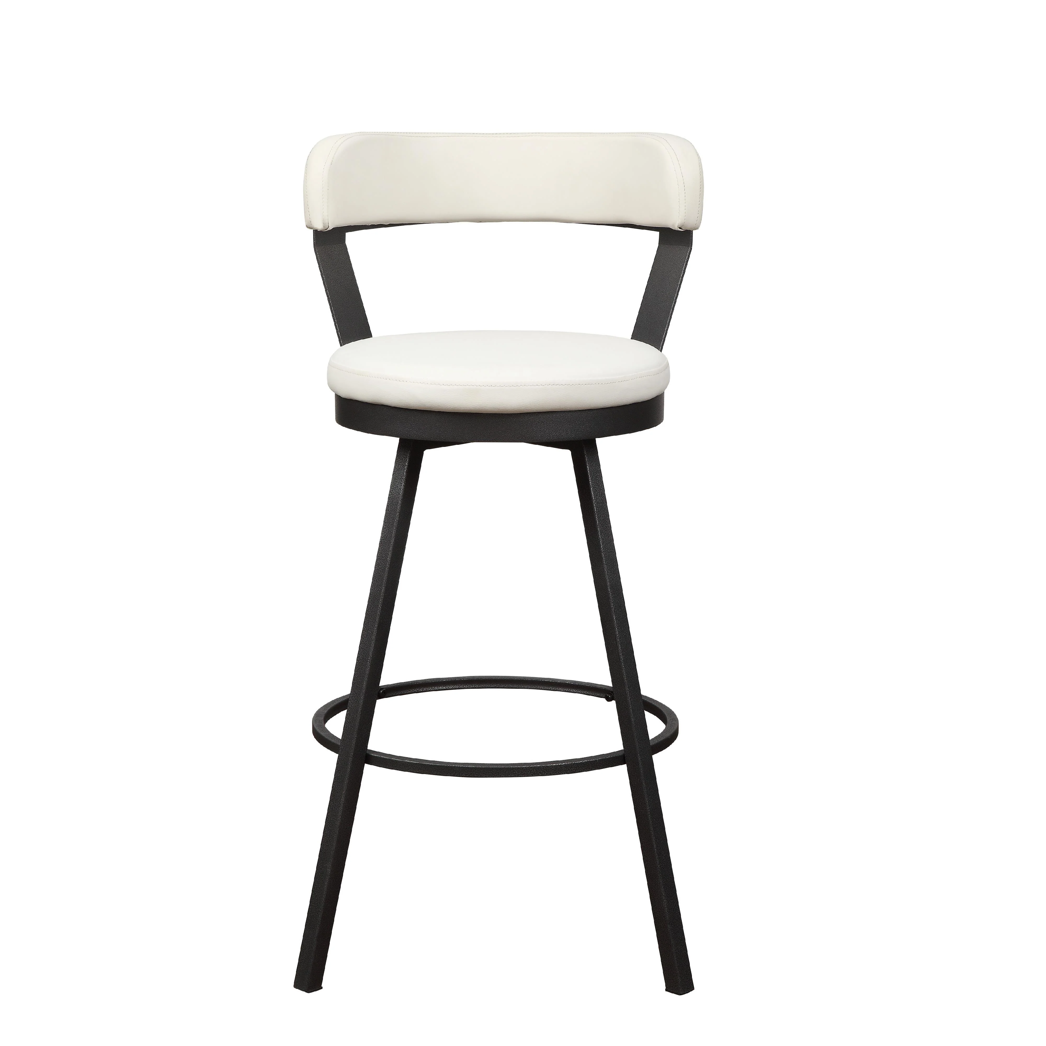 Homelegance Appert 5566-29WT Swivel Pub Height Chair, White - Image 1