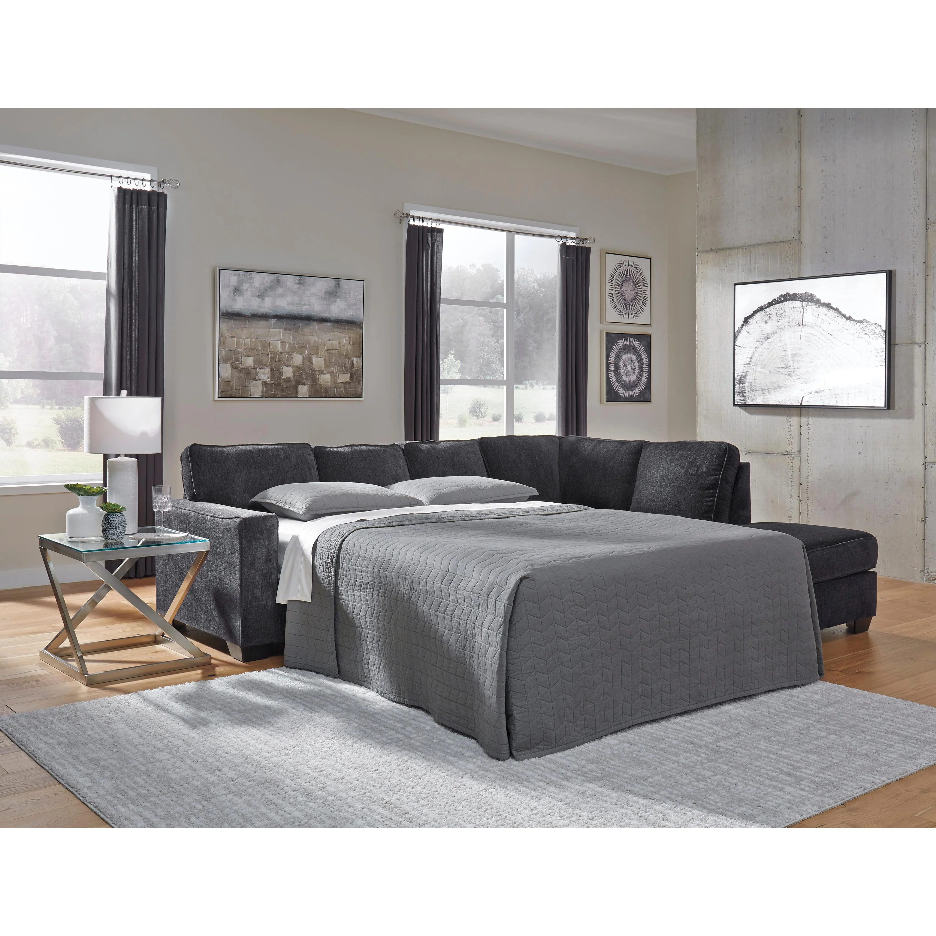 Signature Design by Ashley Altari Fabric Full Sleeper Sectional 8721310/8721317 - Image 3