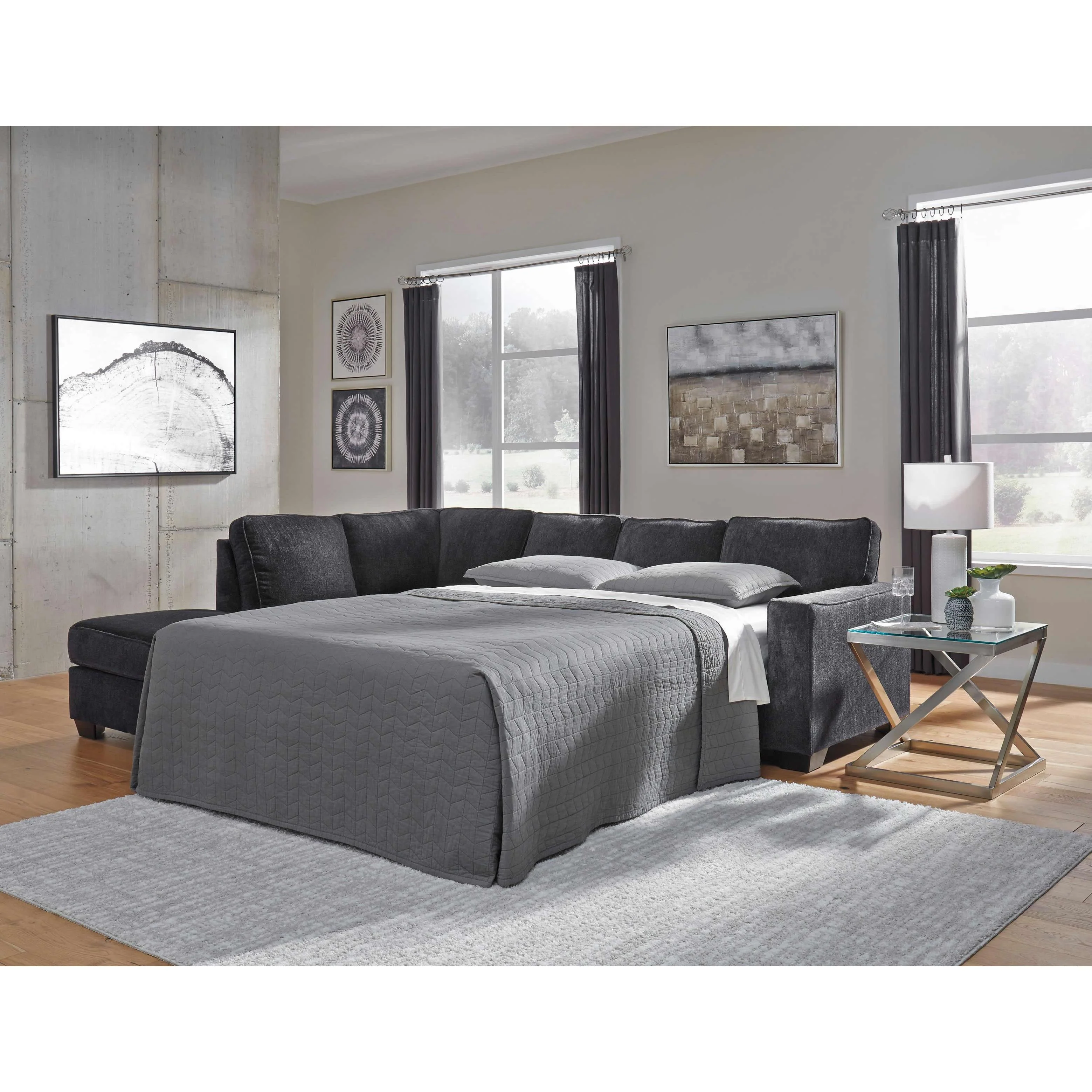 Signature Design by Ashley Altari Fabric Full Sleeper Sectional 8721316/8721383 - Image 3