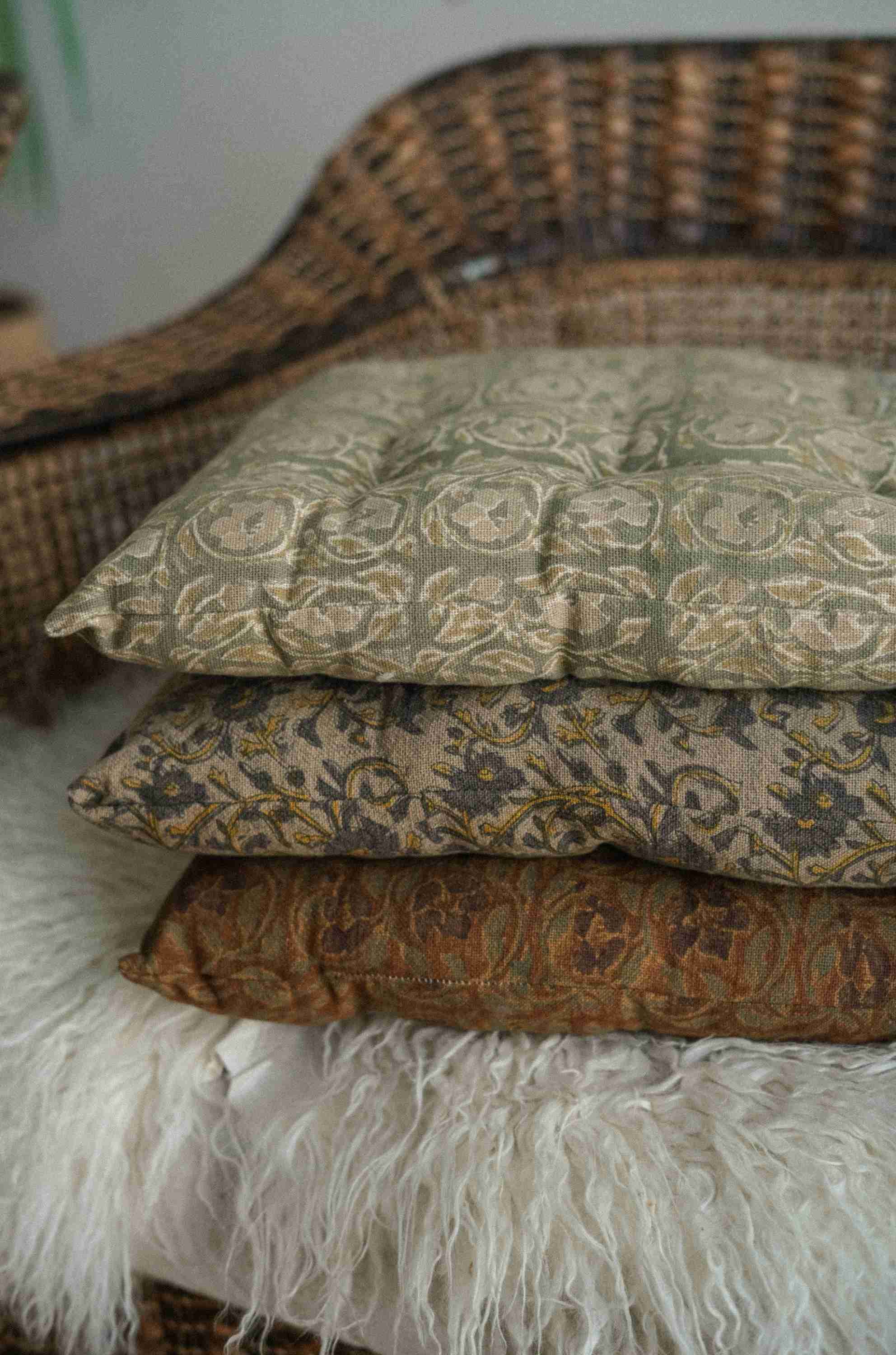 Mayur Block Print Chair Pad - Image 2
