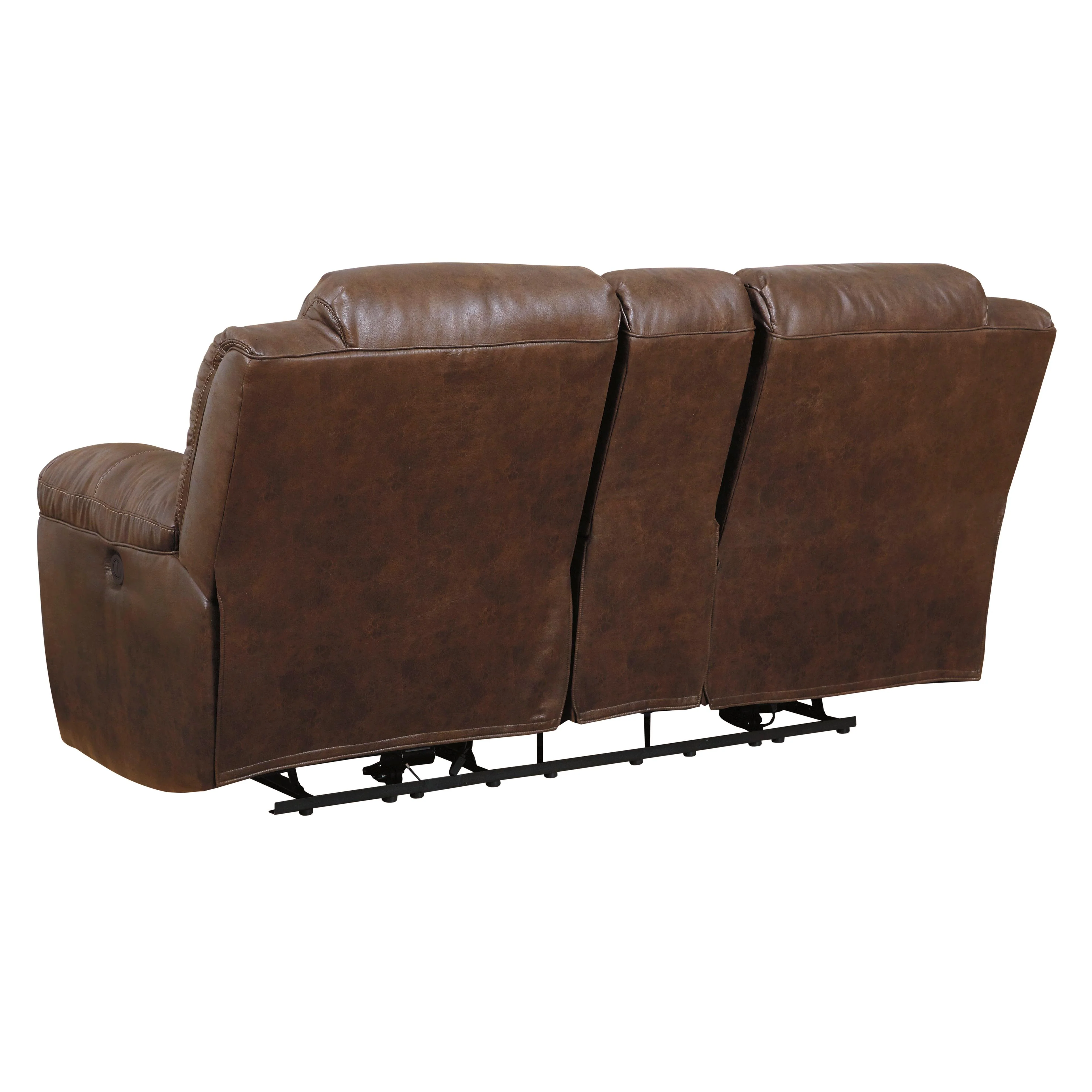 Signature Design by Ashley Stoneland Power Reclining Leather Look Loveseat with Console 3990496 - Image 3