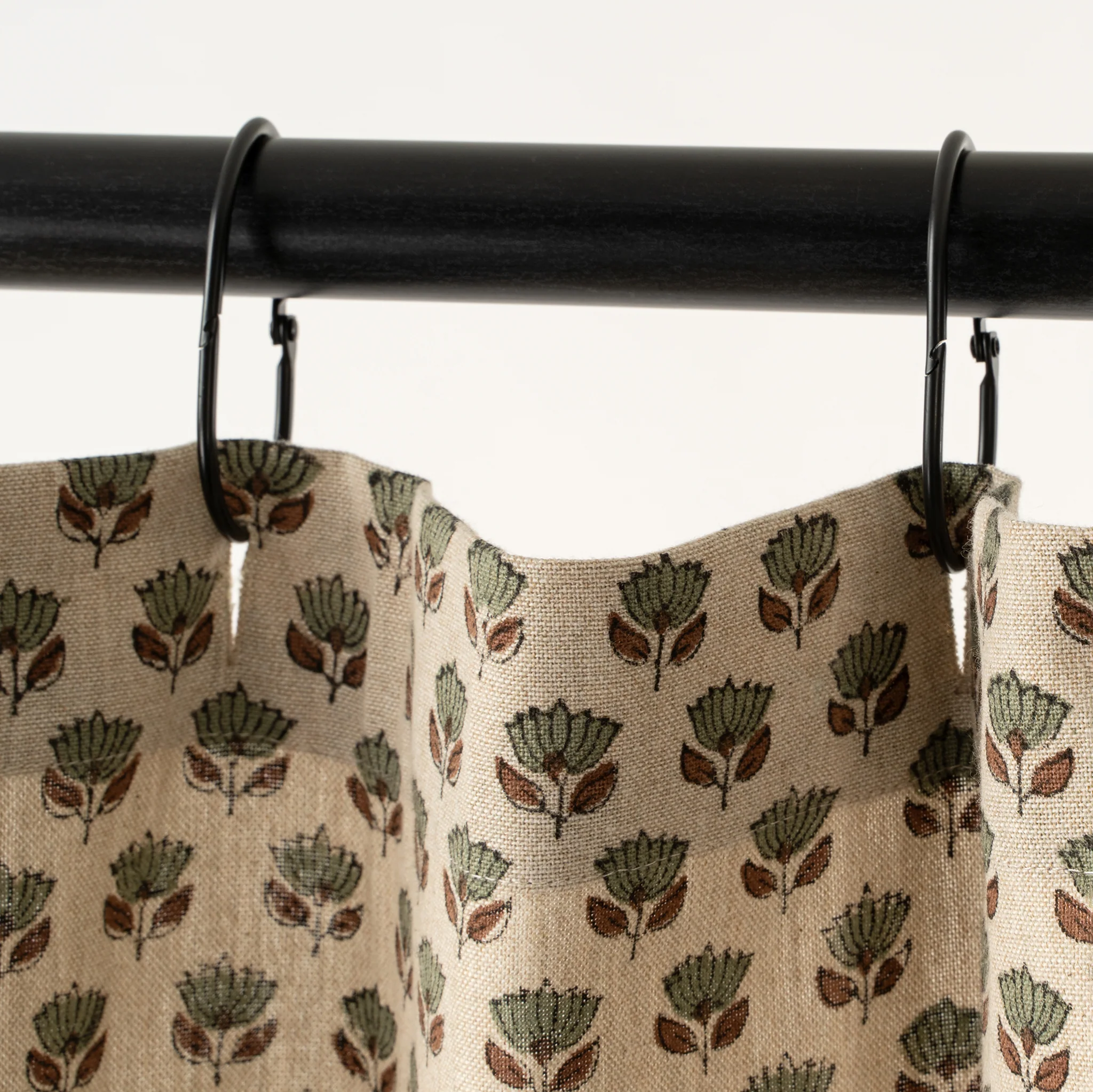 Monisha Block Print Shower Curtain | Overstock - Image 2