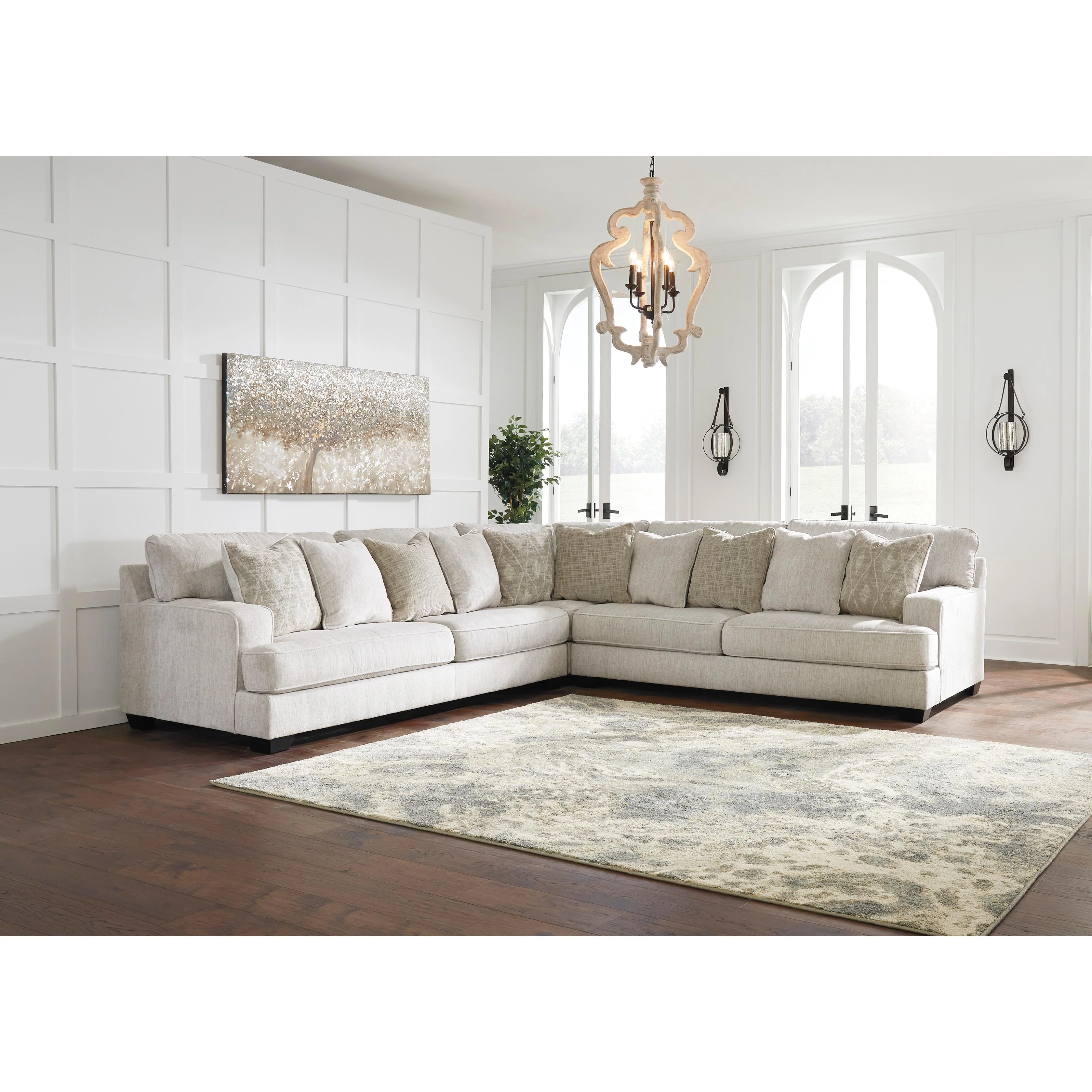 Signature Design by Ashley Rawcliffe Fabric 3 pc Sectional 1960466/1960477/1960467 - Image 2