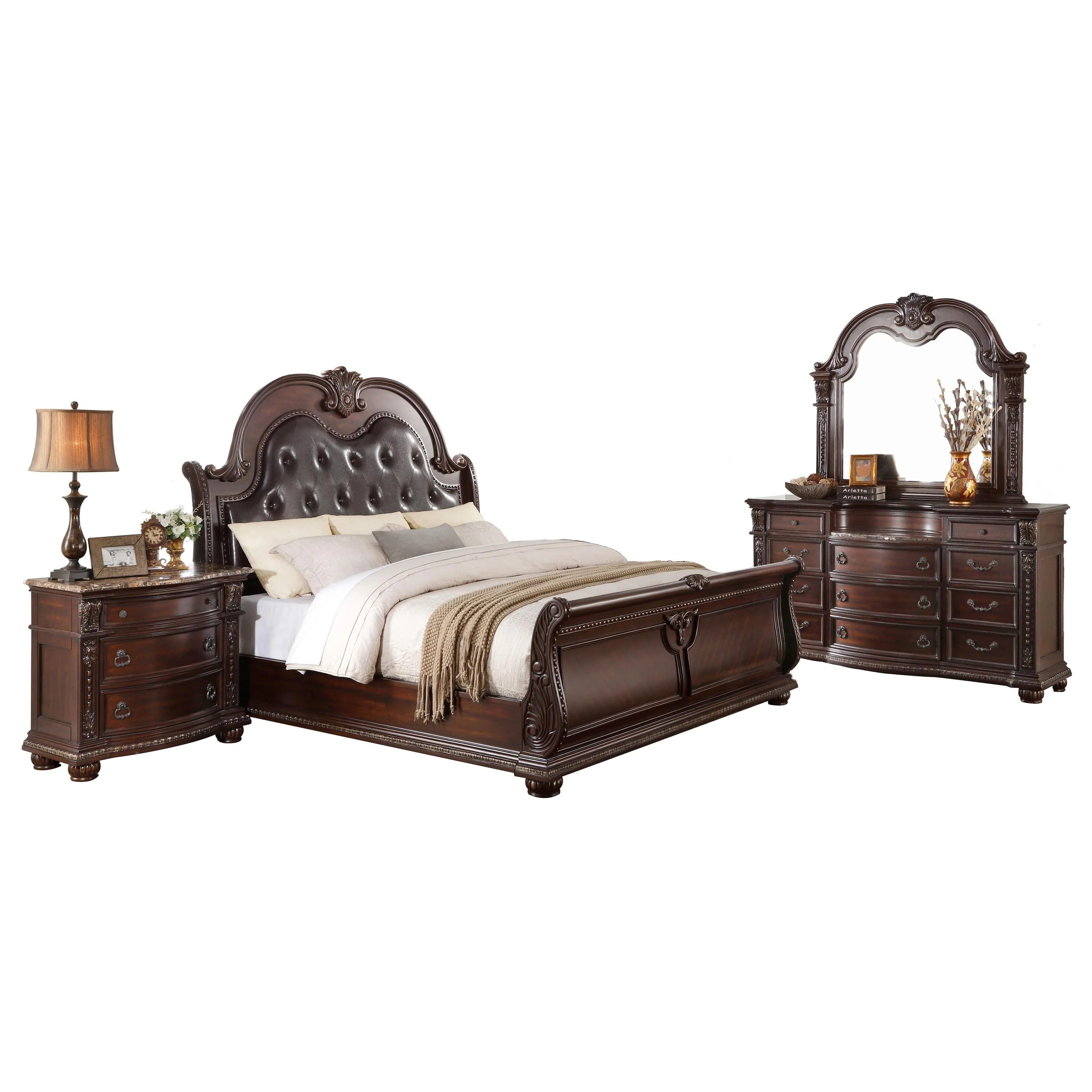 Homelegance Cavalier 1757K-1CK* California King Sleigh Bed - Image 3