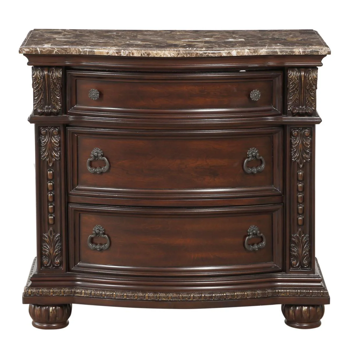 Homelegance Cavalier 1757-4 Night Stand, Marble Top - Image 1