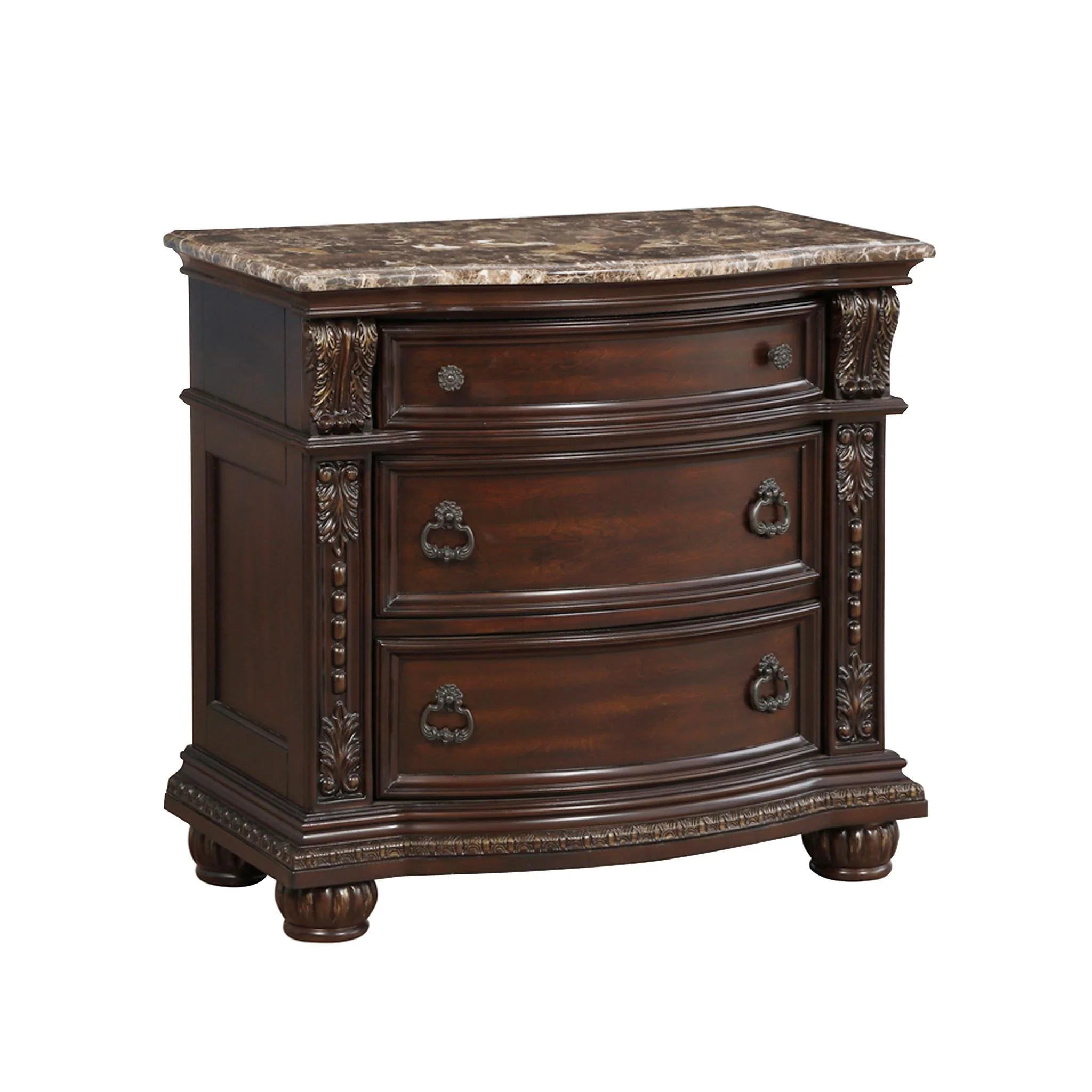 Homelegance Cavalier 1757-4 Night Stand, Marble Top - Image 2