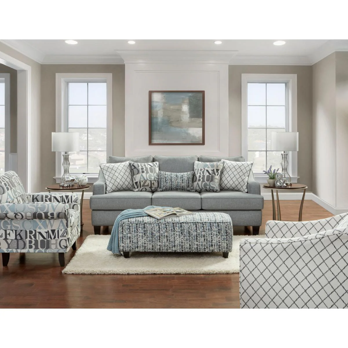 Fusion Furniture Stationary Fabric Accent Chair 452 MUSE BLUE - Image 2