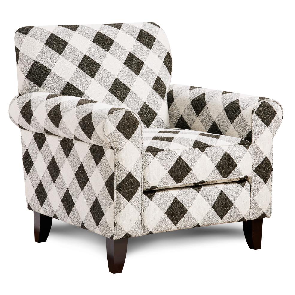 Fusion Furniture Stationary Fabric Accent Chair 512 CASTLE ROCK IRON - Image 1