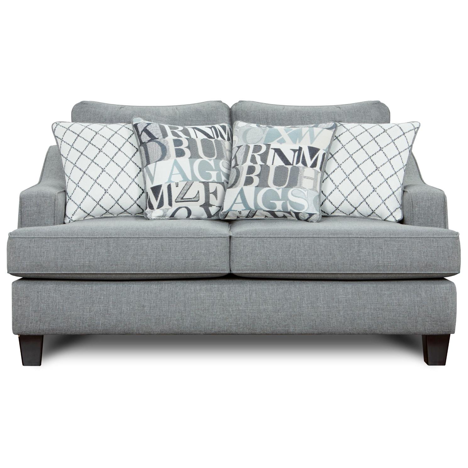 Fusion Furniture Stationary Fabric Loveseat 2331 MACARENA CADET - Image 1