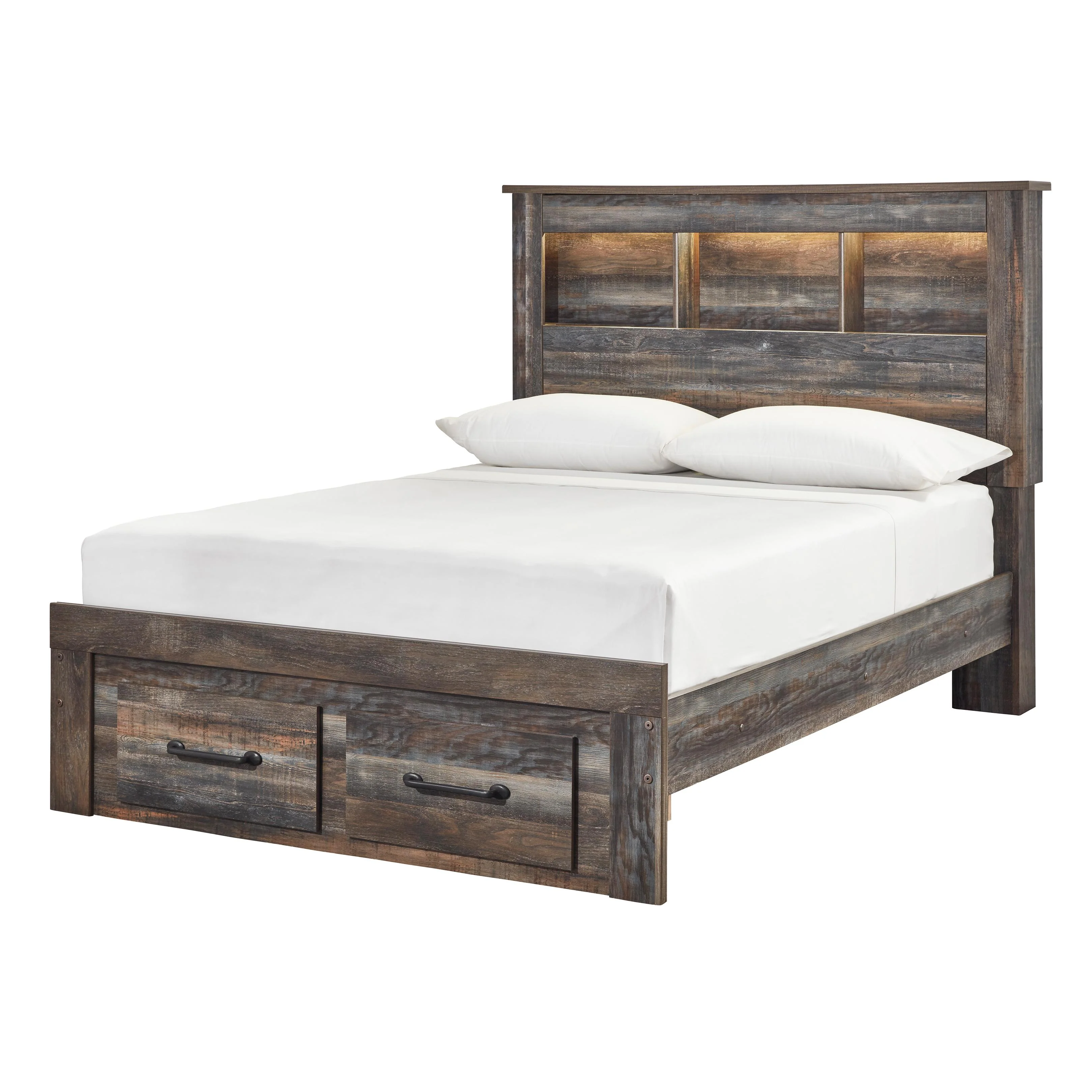 Signature Design by Ashley Drystan B211B21 Full Bookcase Bed with 2 Storage Drawers - Image 1