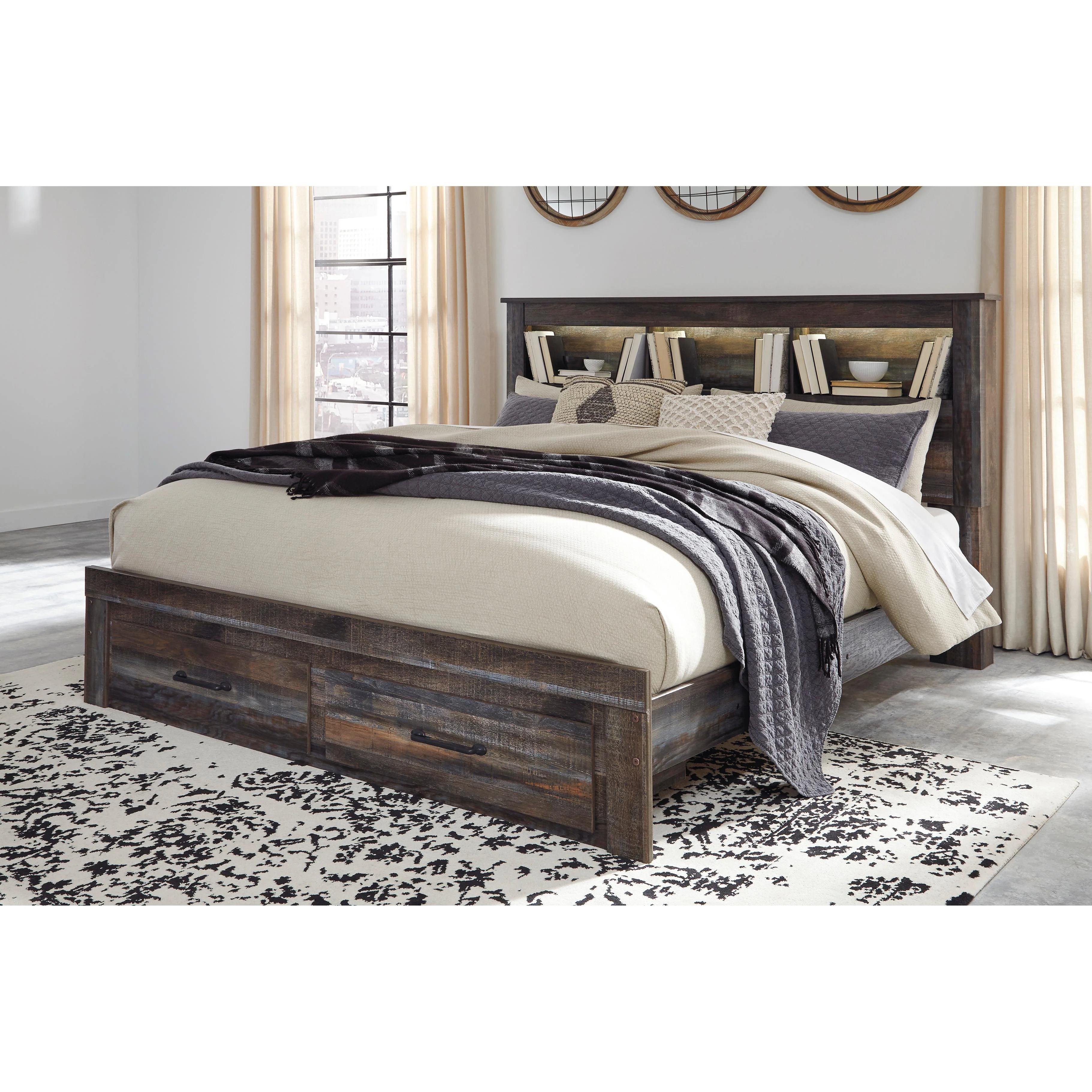 Signature Design by Ashley Drystan King Bookcase Bed with Storage B211-69/B211-56S/B211-97 - Image 2