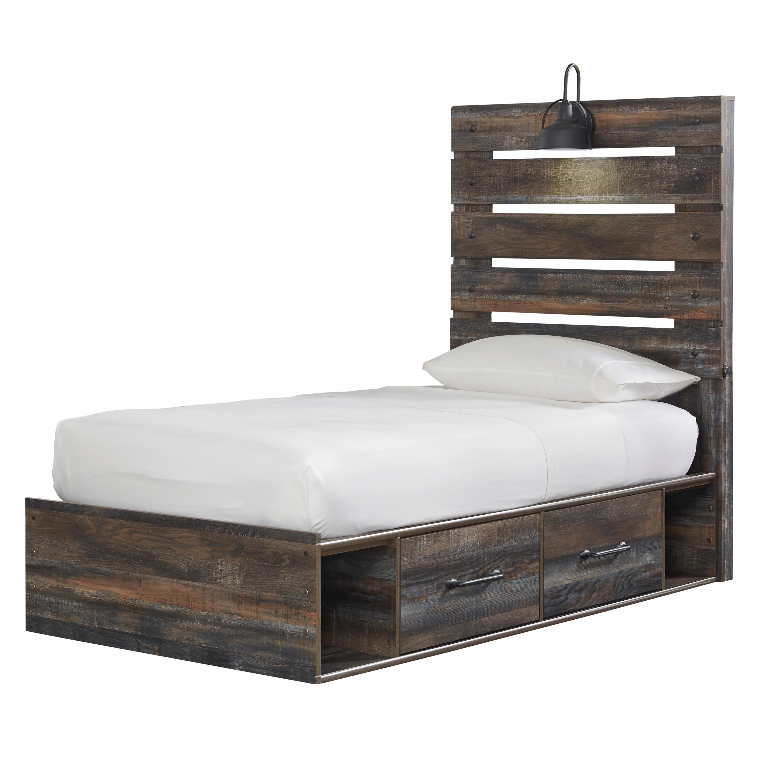Signature Design by Ashley Drystan B211B11 Twin Panel Bed with 4 Storage Drawers - Image 1