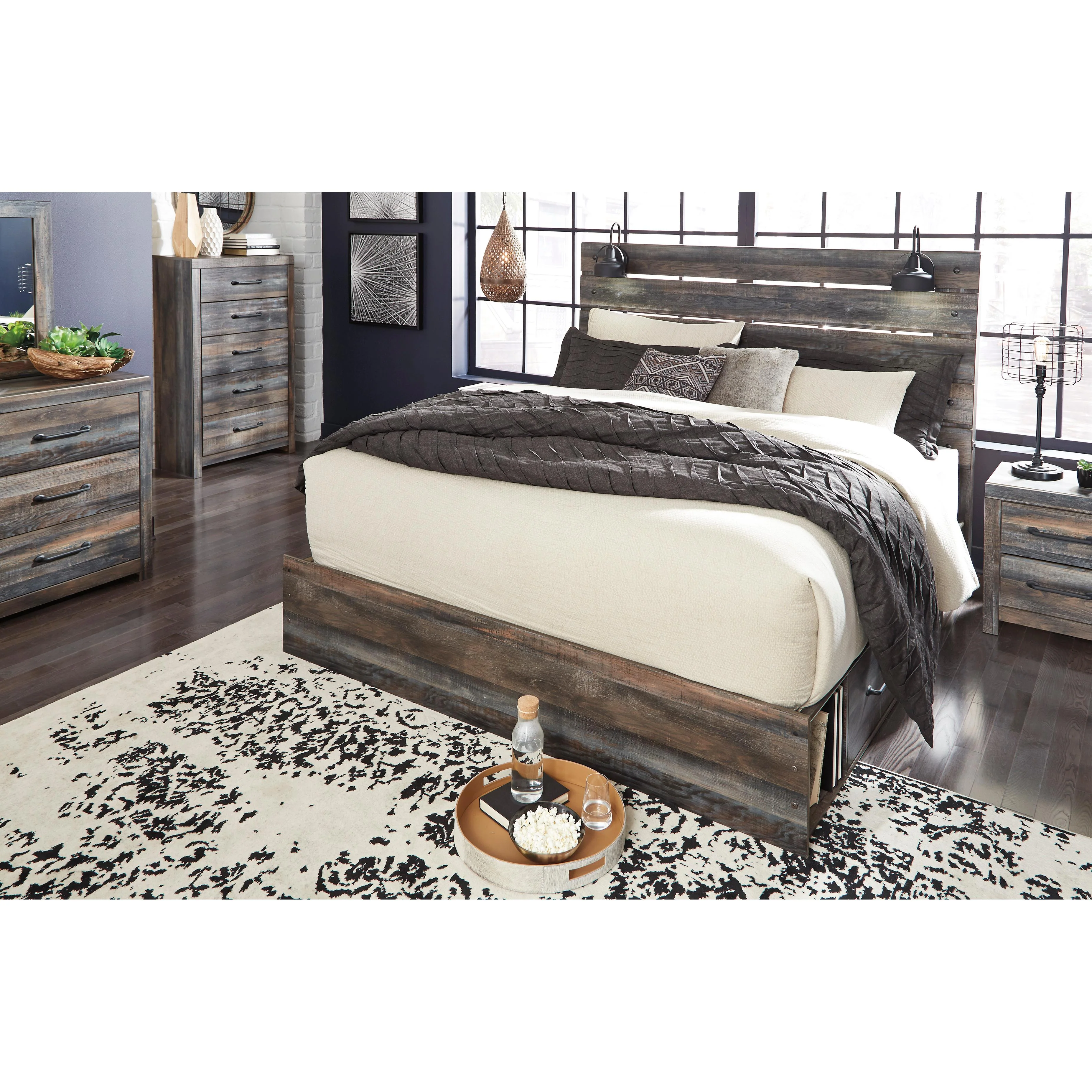 Signature Design by Ashley Drystan King Panel Bed with Storage B211-58/B211-56/B211-160/B100-14 - Image 3
