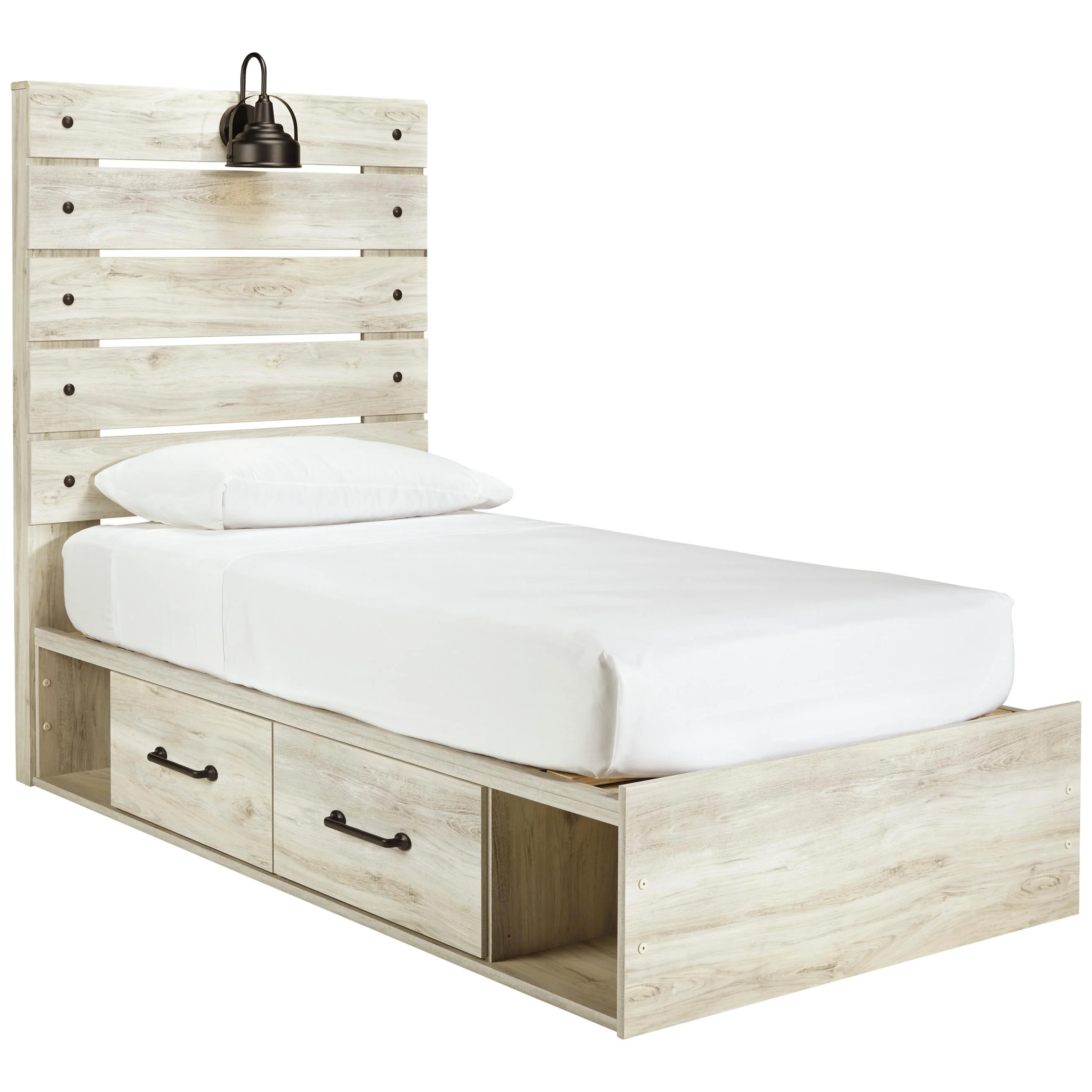 Signature Design by Ashley Cambeck B192B13 Twin Panel Bed with 2 Storage Drawers - Image 1