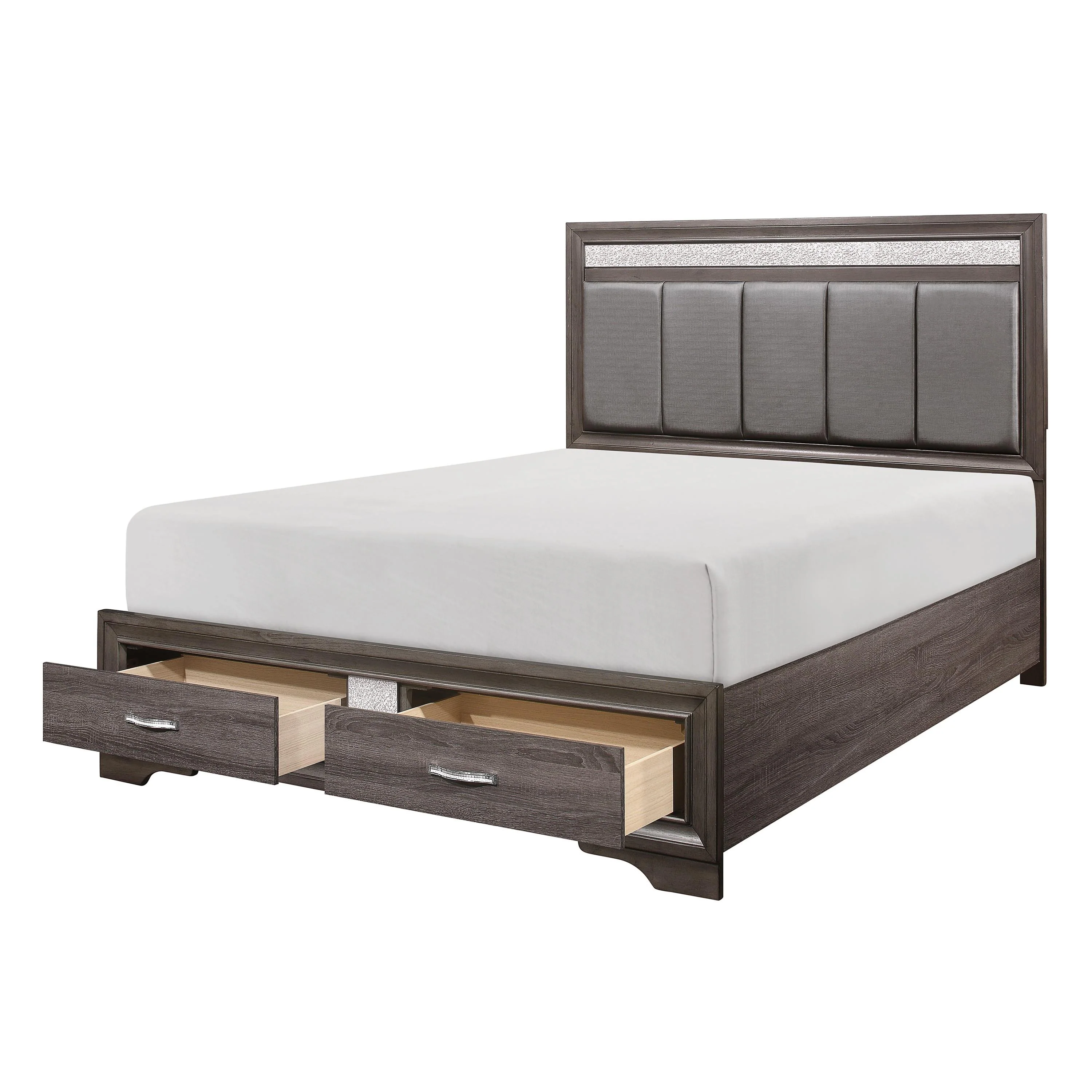 Homelegance Luster 1505-1* Queen Platform Bed with Footboard Storage - Image 3