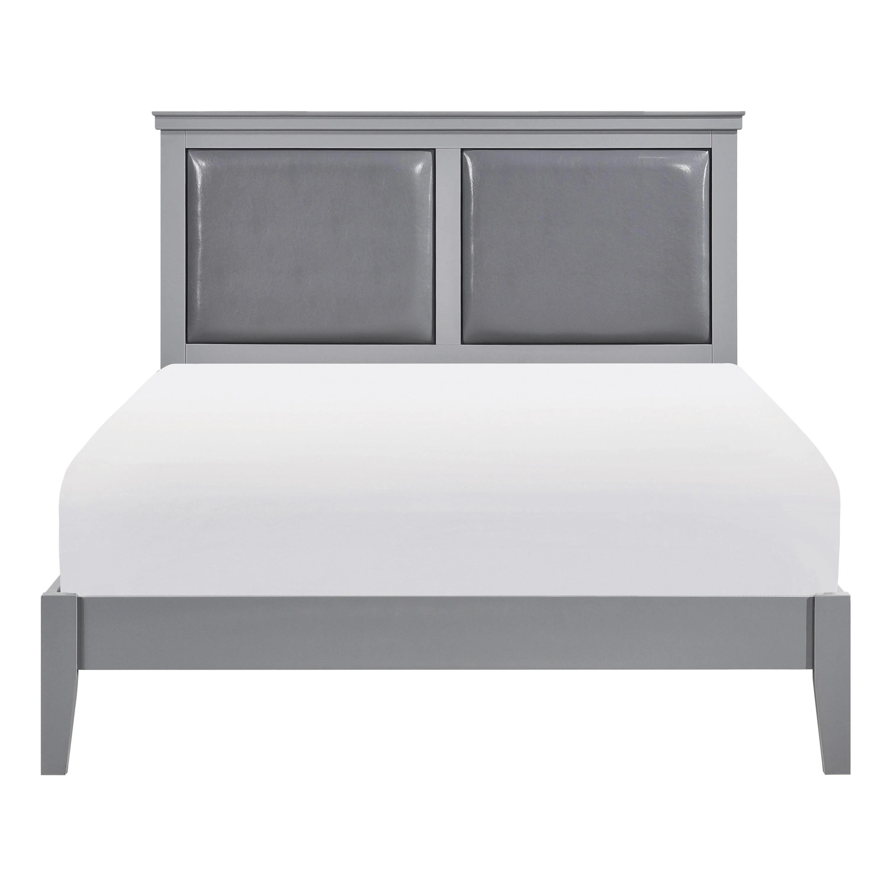 Homelegance Seabright Full Upholstered Panel Bed 1519GYF-1* - Image 1
