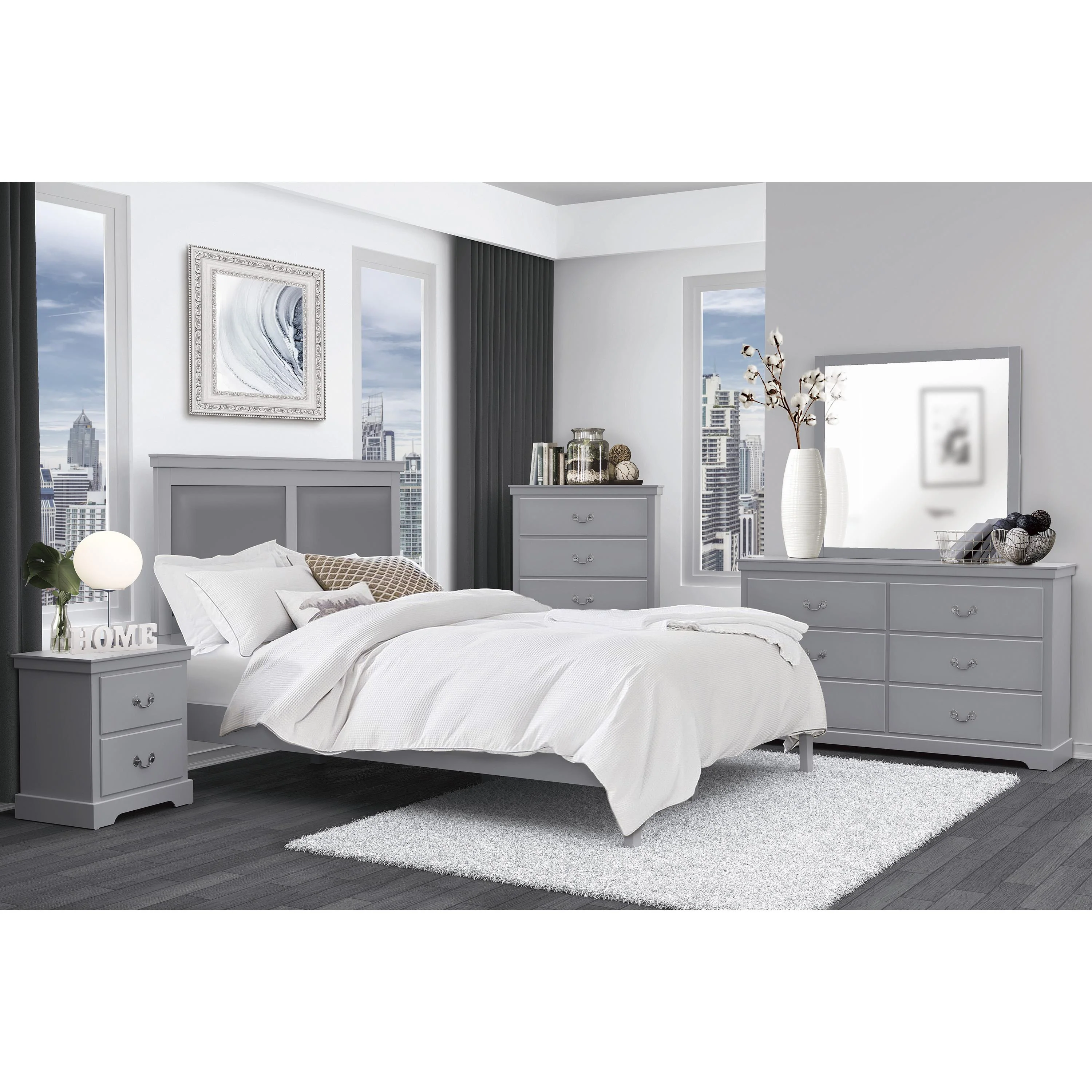 Homelegance Seabright 1519GY-1* Queen Bed - Image 3