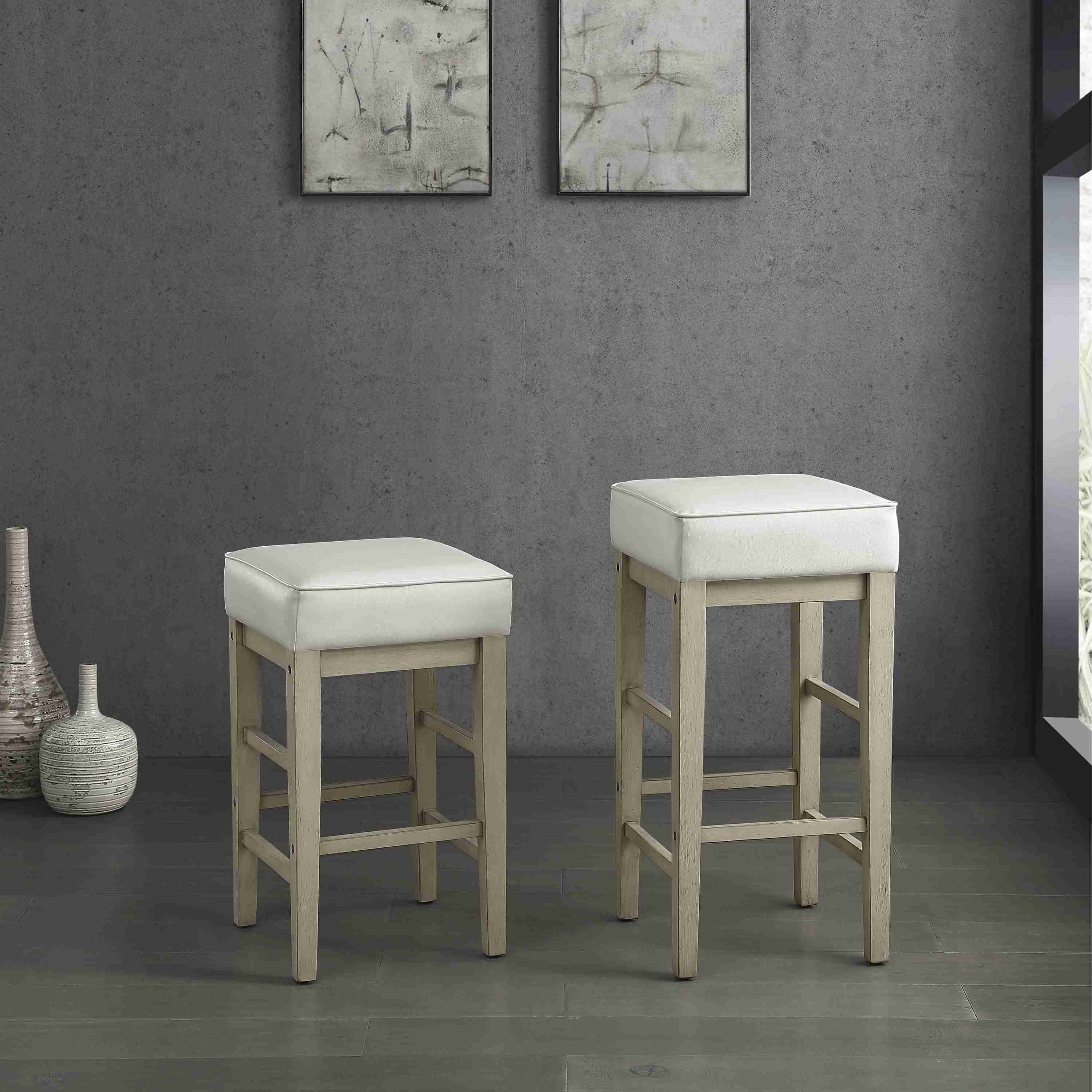 Homelegance Pittsville 5684WH-29 Pub Height Stool - Image 3