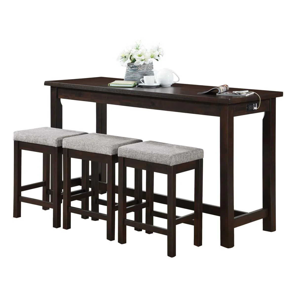 Homelegance Connected 4 pc Counter Height Dinette 5713ES - Image 1