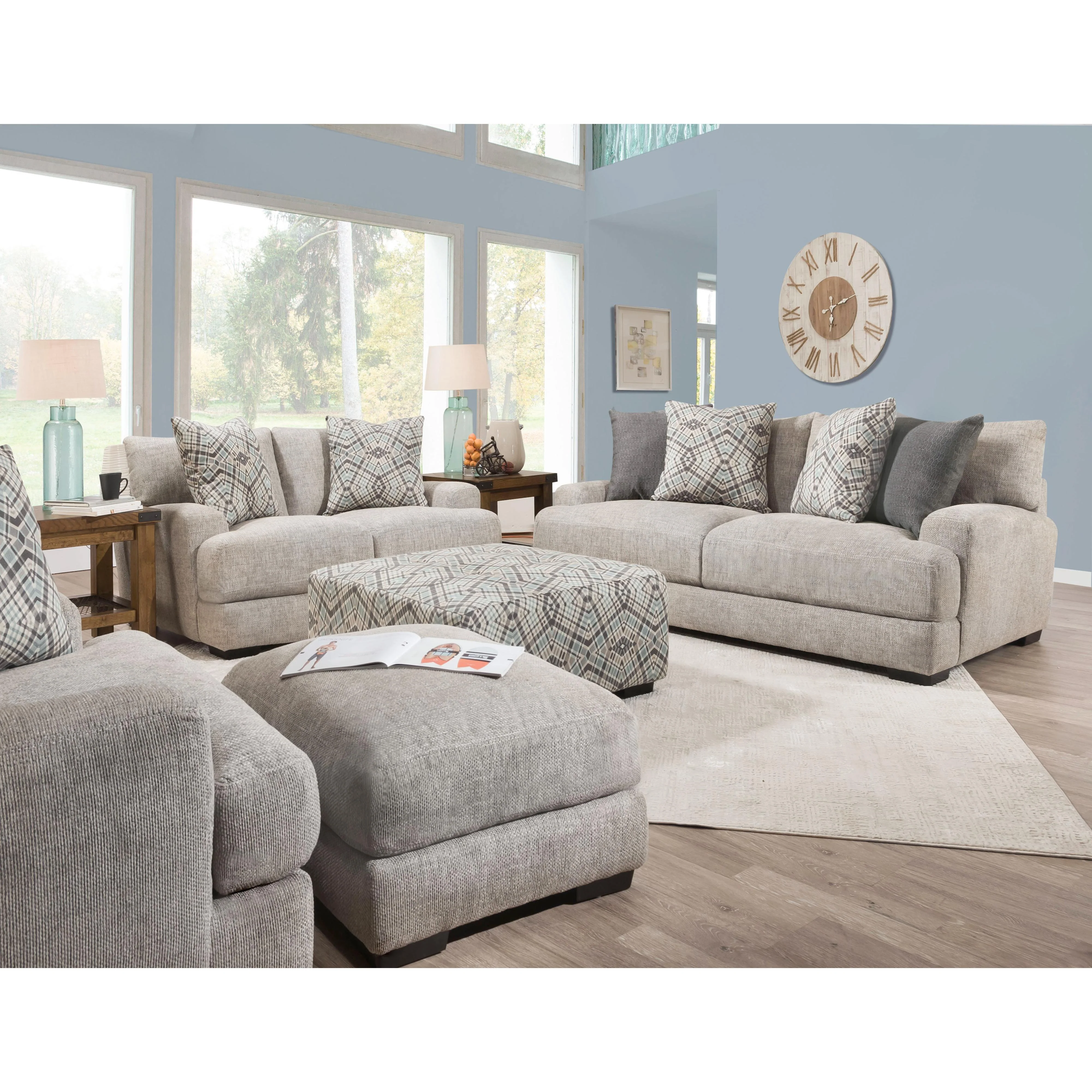Franklin Crosby Fabric Ottoman 90318 3932-25 - Image 3