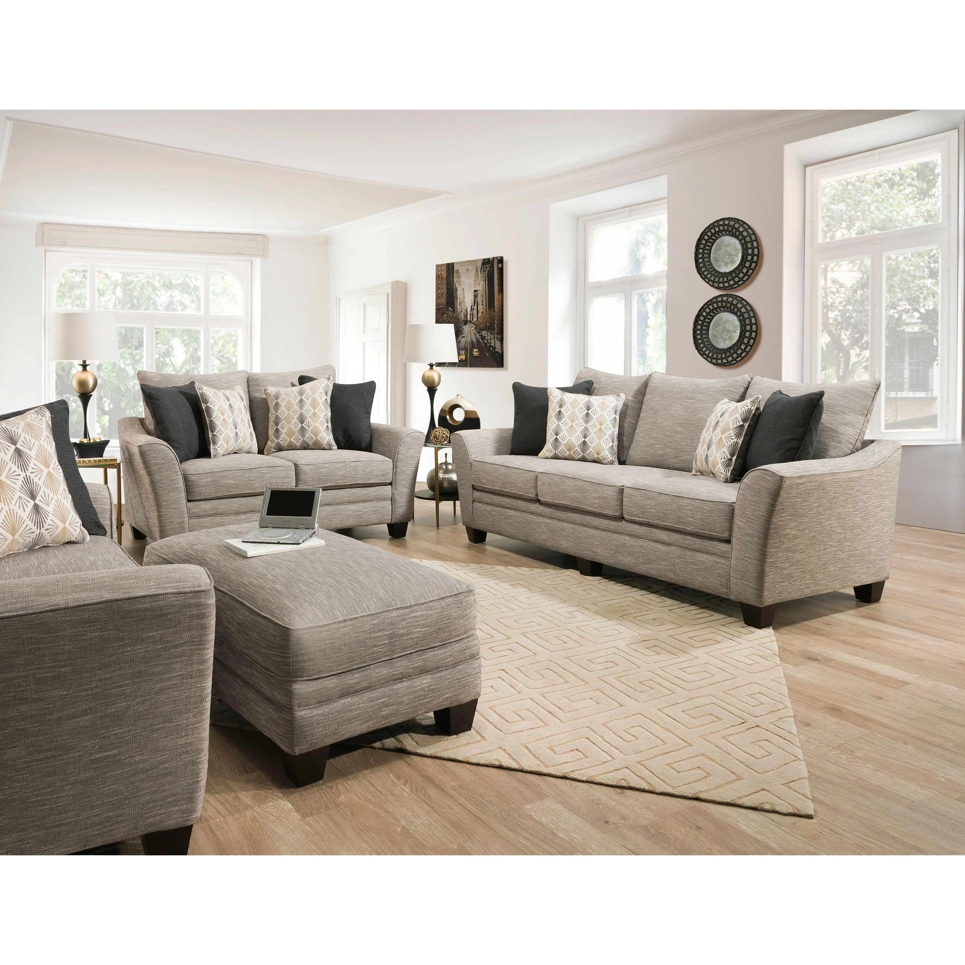 Franklin Springer Fabric Ottoman 91018 3510-05 - Image 3