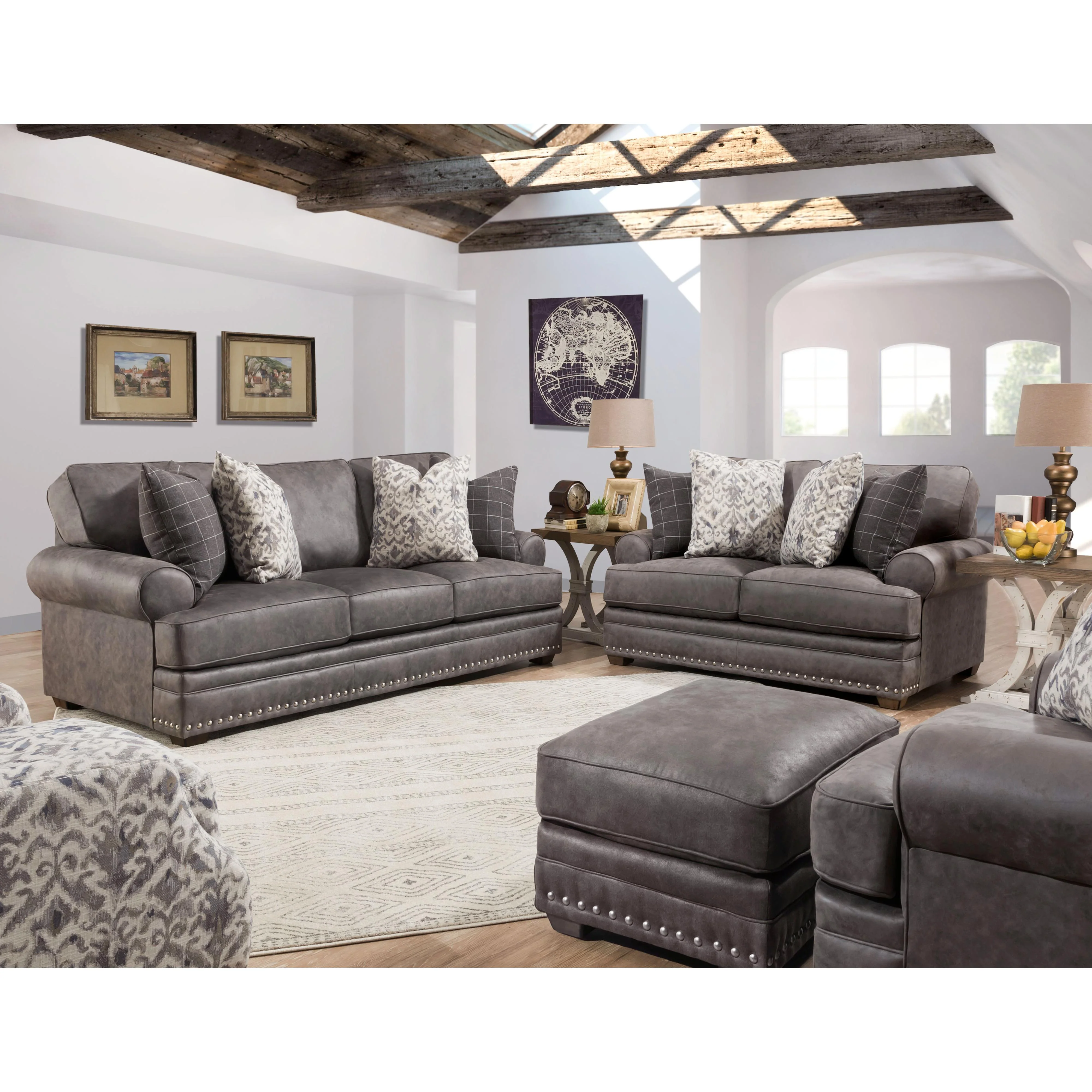 Franklin McClain Stationary Fabric Sofa 91440 1908-05 - Image 3