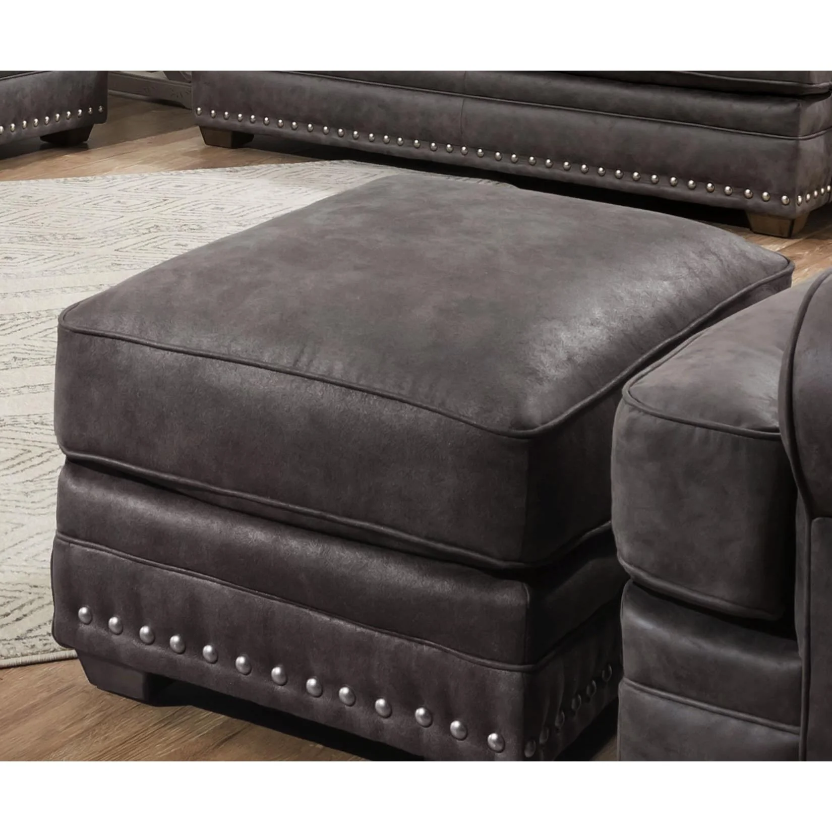 Franklin McClain Fabric Ottoman 91418 1908-05 - Image 1