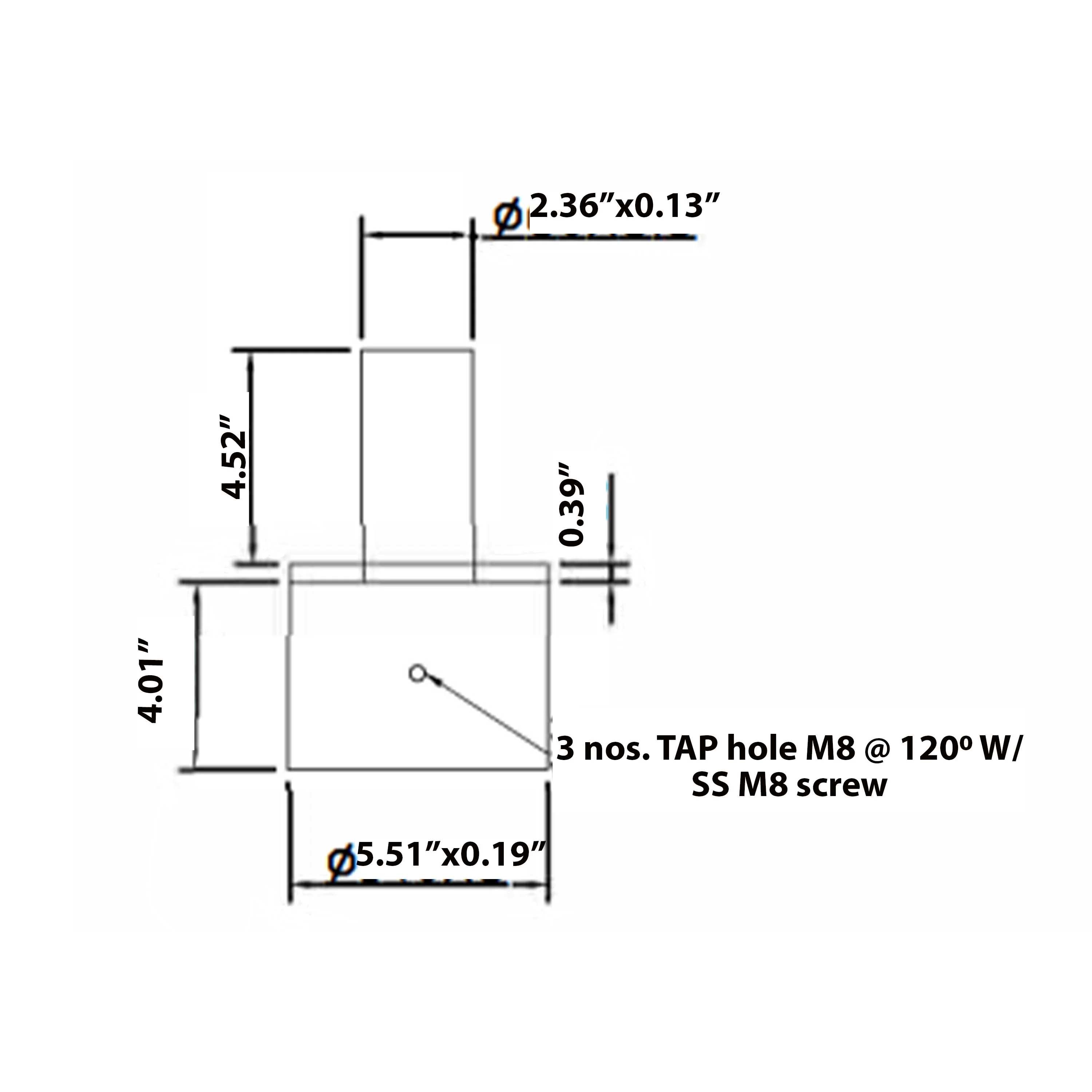 Tenon Adapter for 5 Inch Round Pole - Image 3