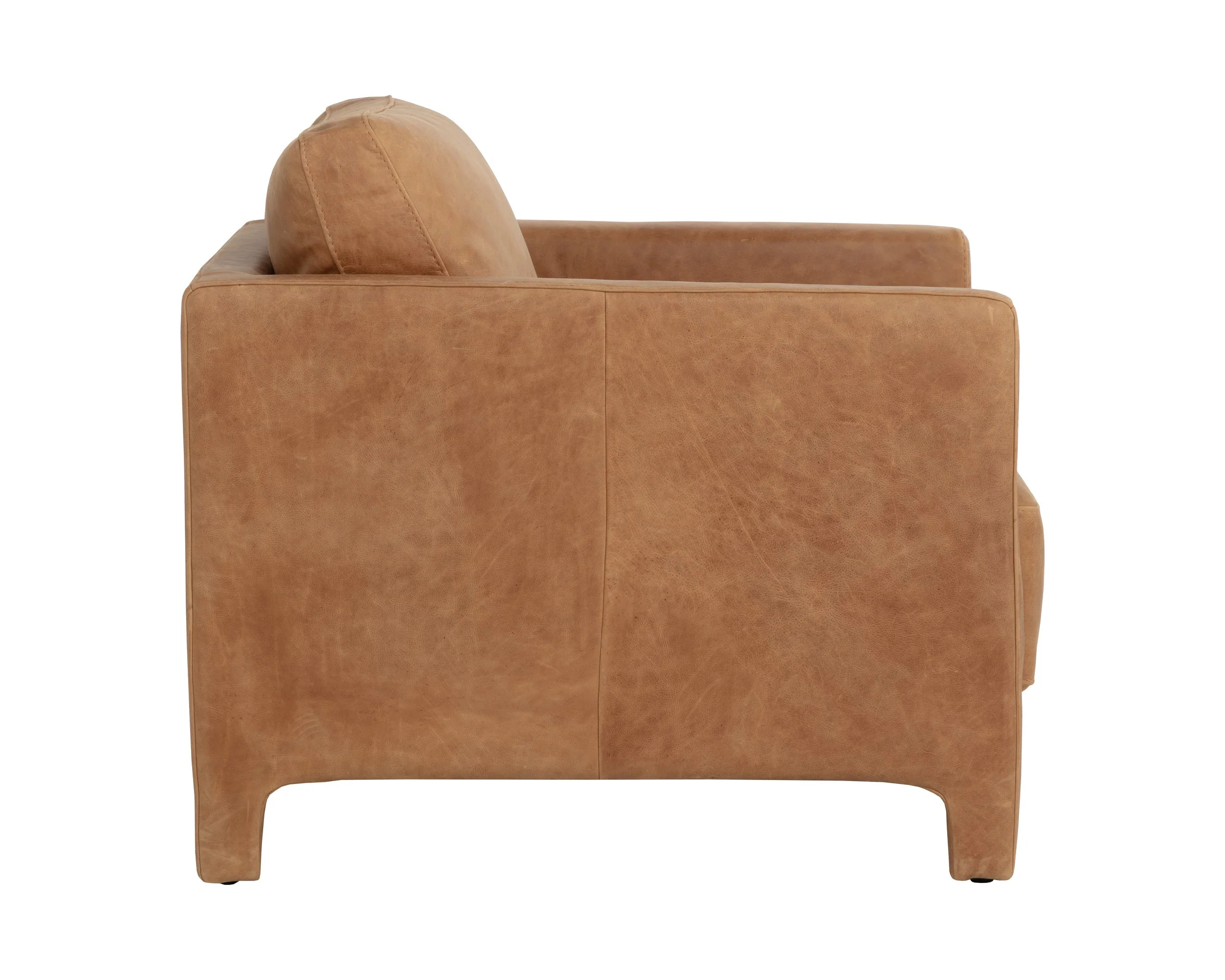 Rodney Lounge Chair - Camel Leather - Image 3