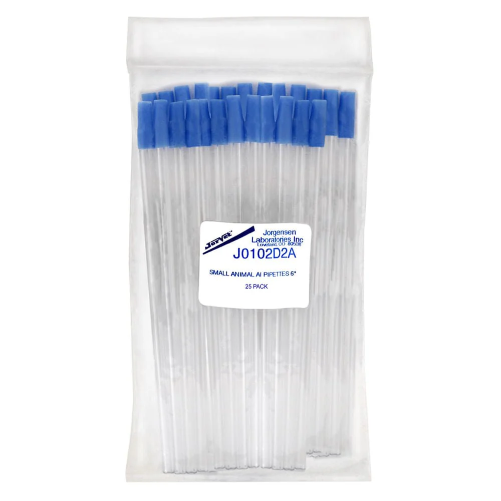 Artificial Insemination Pipettes for Pets, 6″ – 25 Pack for Small Animals