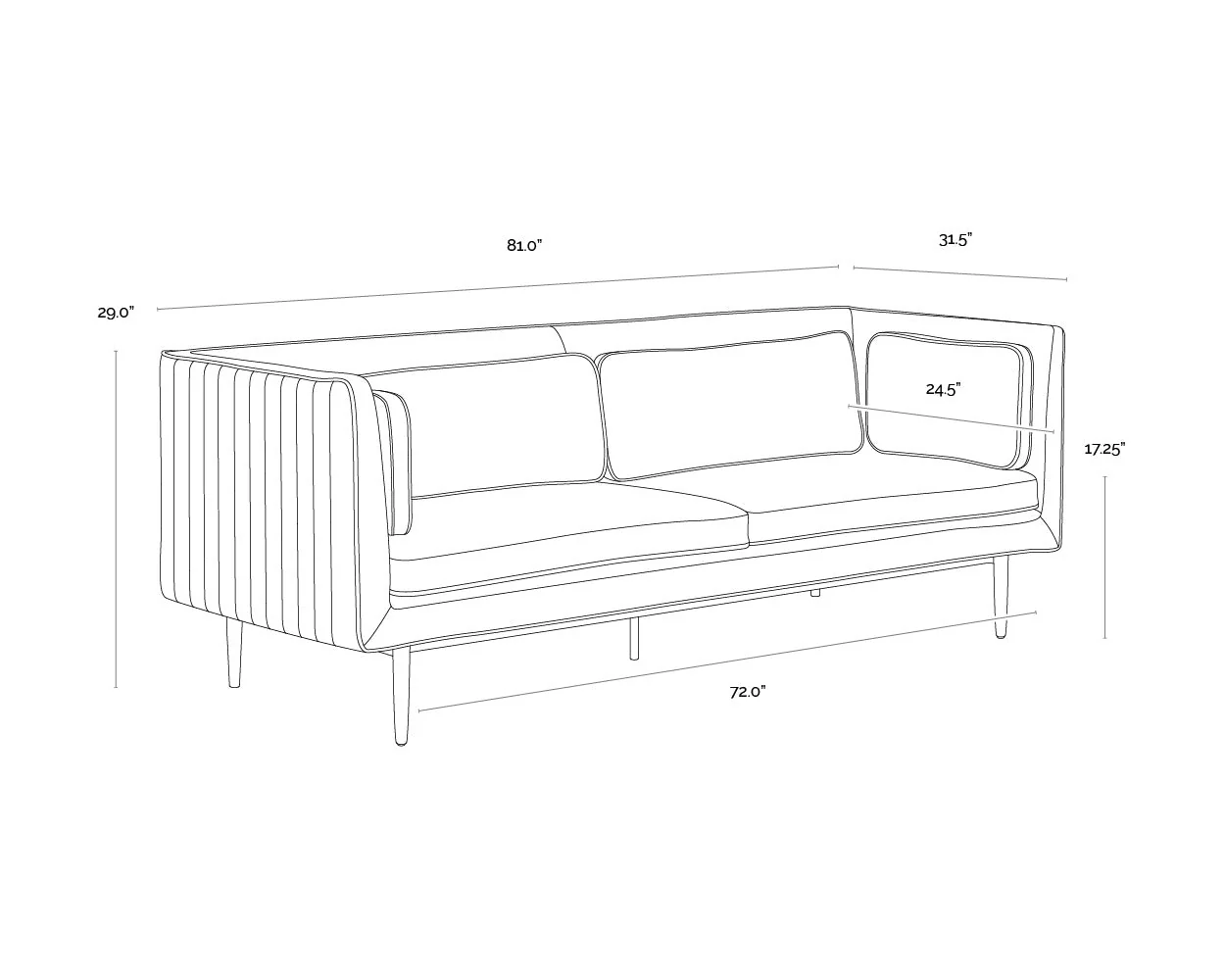 Batavia Sofa - Bravo Black - Image 3