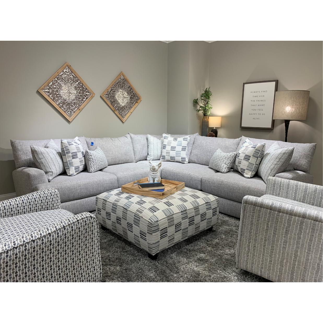 Fusion Furniture Fabric 3 pc Sectional 51-21L-KP/51-15/51-21R-KP - Image 2