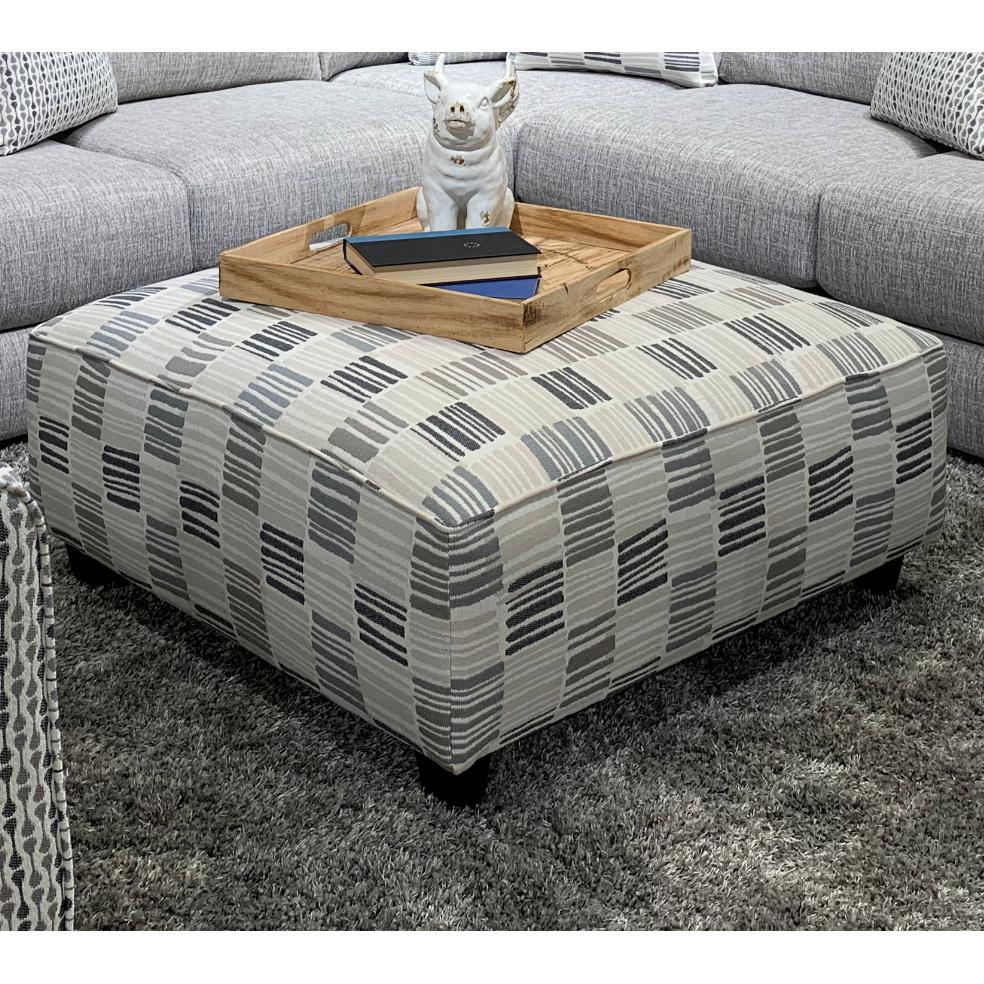 Fusion Furniture Fabric Ottoman 109 MICROCHIP DENIM - Image 2