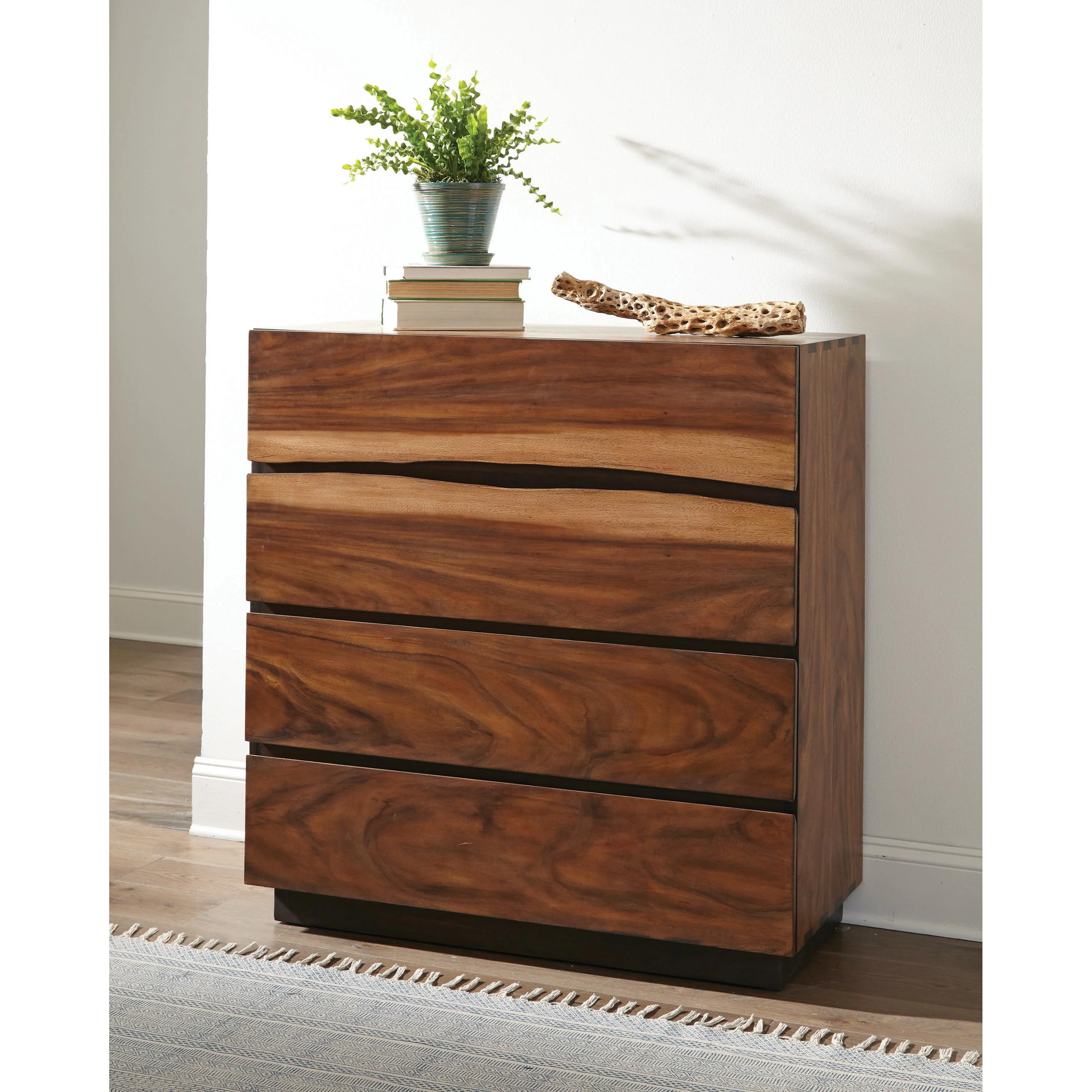 Coaster Furniture Winslow 223255 4-Drawer Bedroom Chest - Smokey Walnut - Image 2