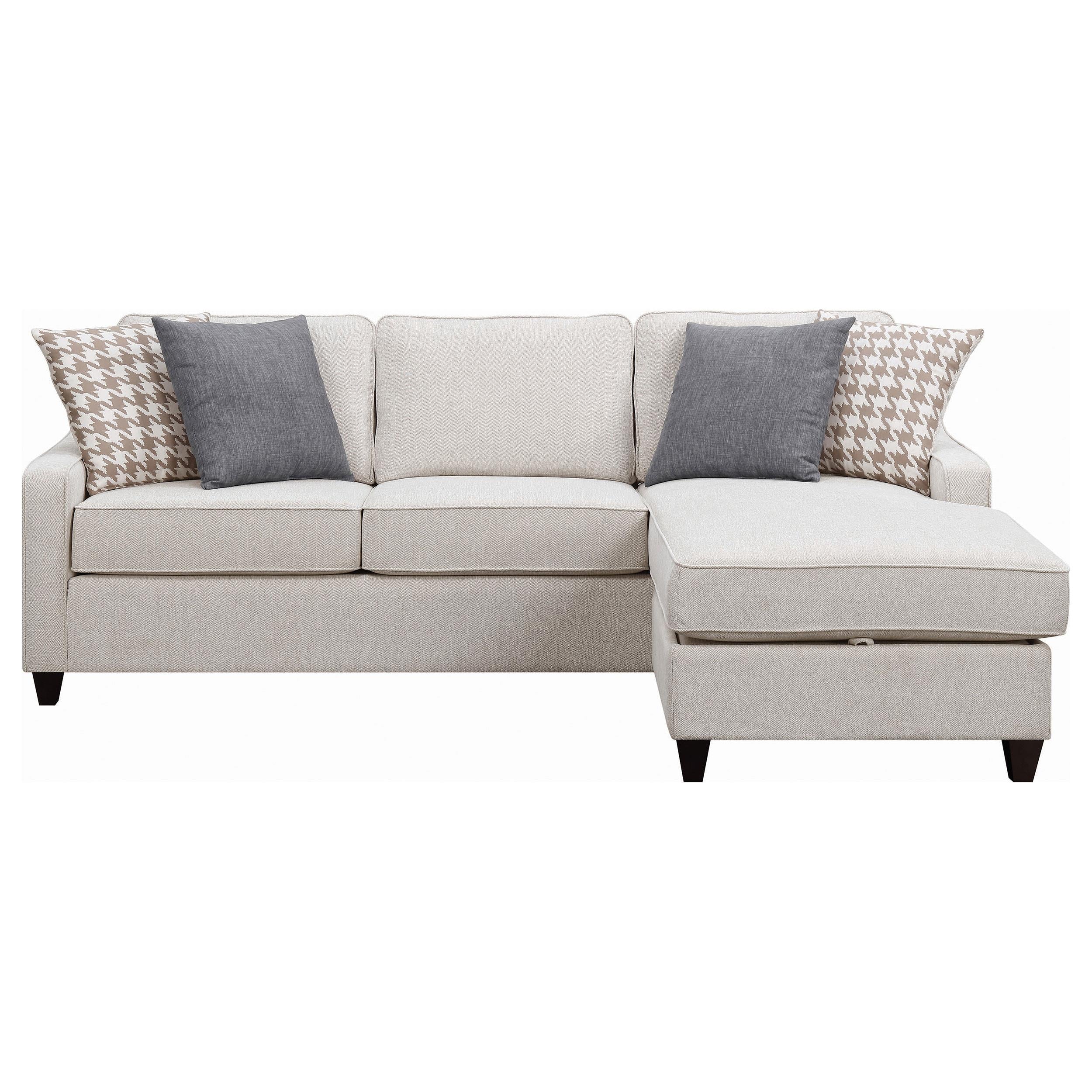 Coaster Furniture Mcloughlin 501840 Upholstered Sloped Arm Sectional Sofa - Platinum - Image 2