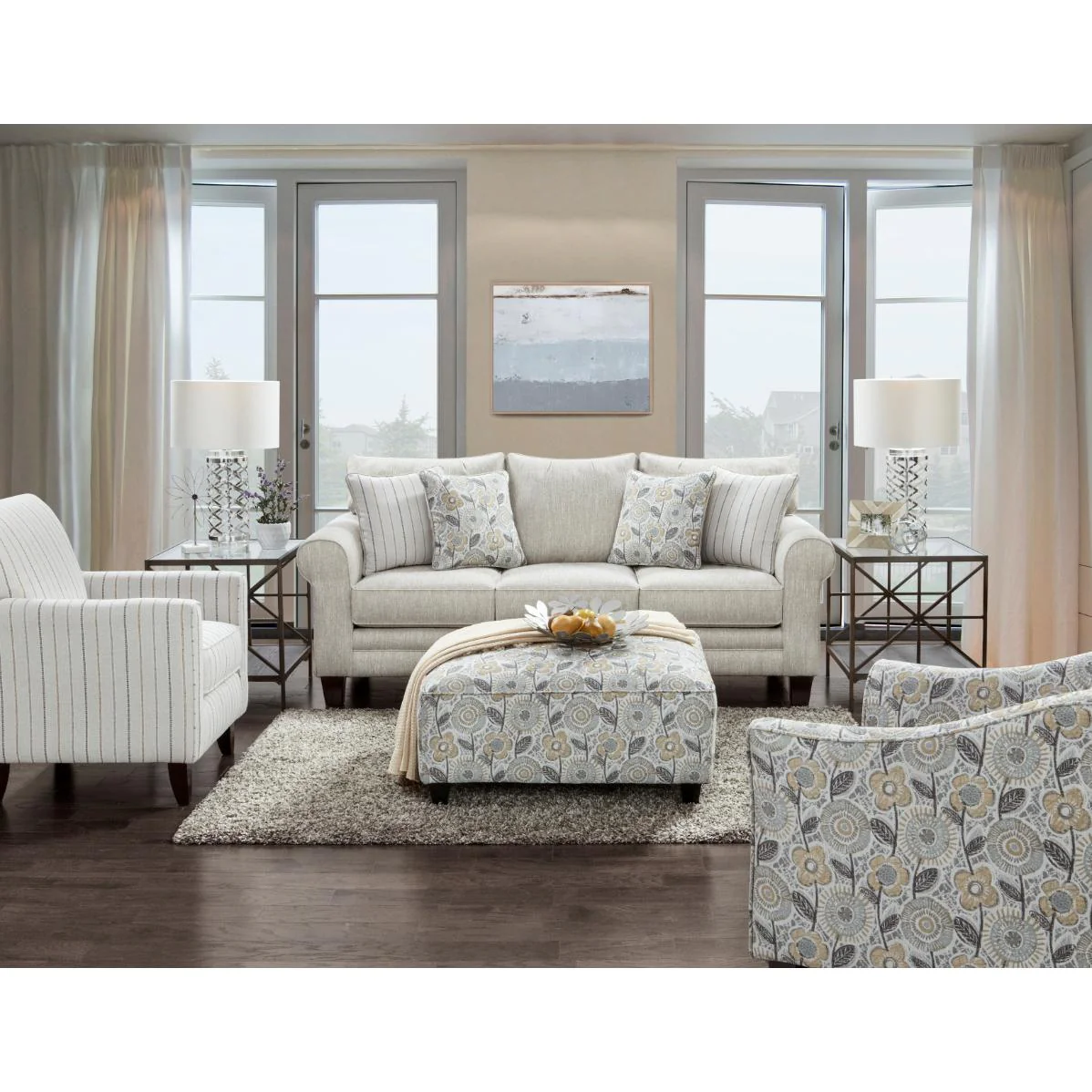 Fusion Furniture Stationary Fabric Accent Chair 702 FAYA HEATHER - Image 2