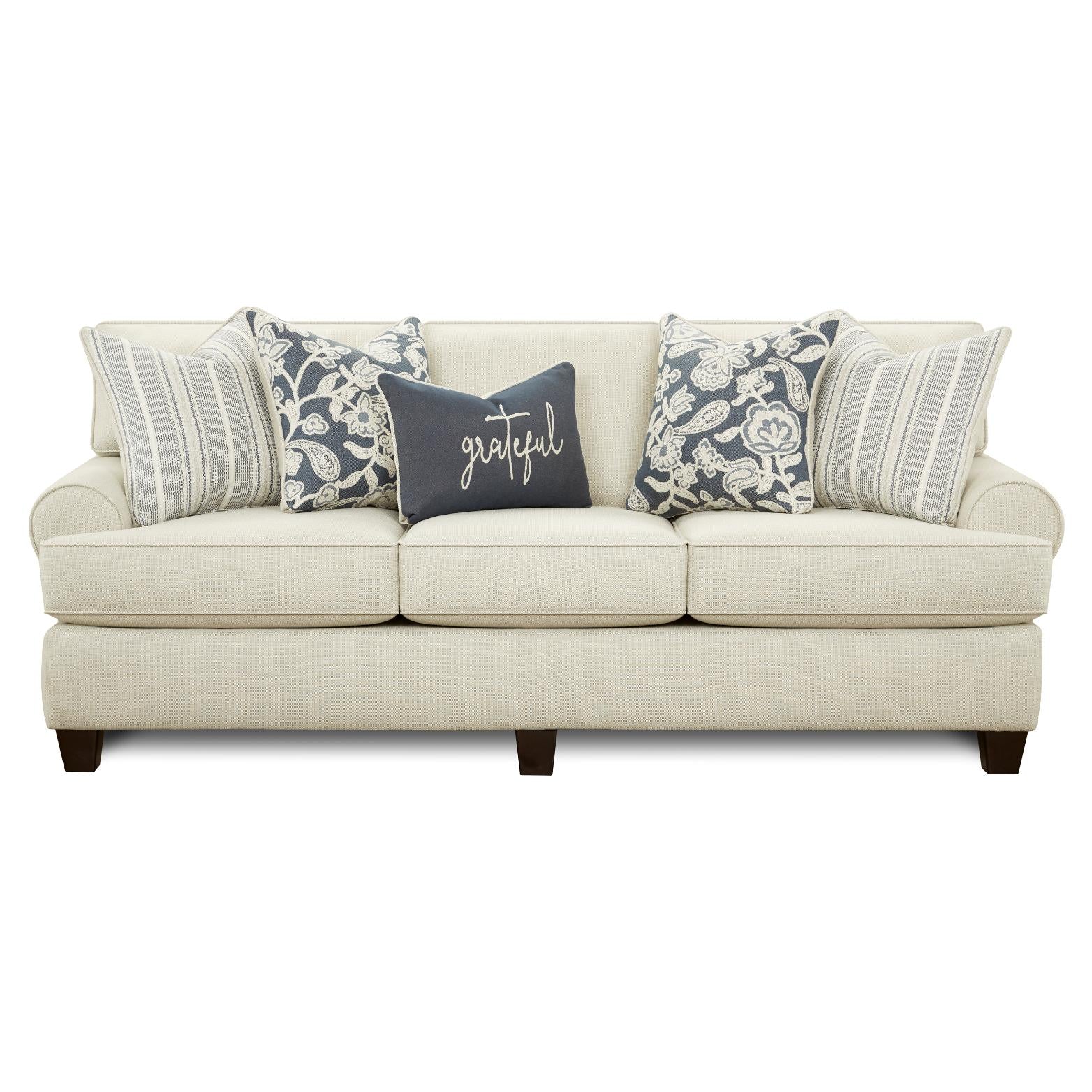 Fusion Furniture Stationary Fabric Sofa 39-00KP AWESOME OATMEAL - Image 1