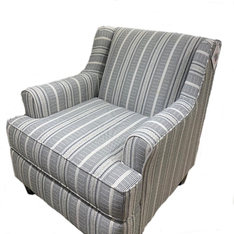 Fusion Furniture Stationary Fabric Accent Chair 340 FARMHOUSE INDIGO - Image 1