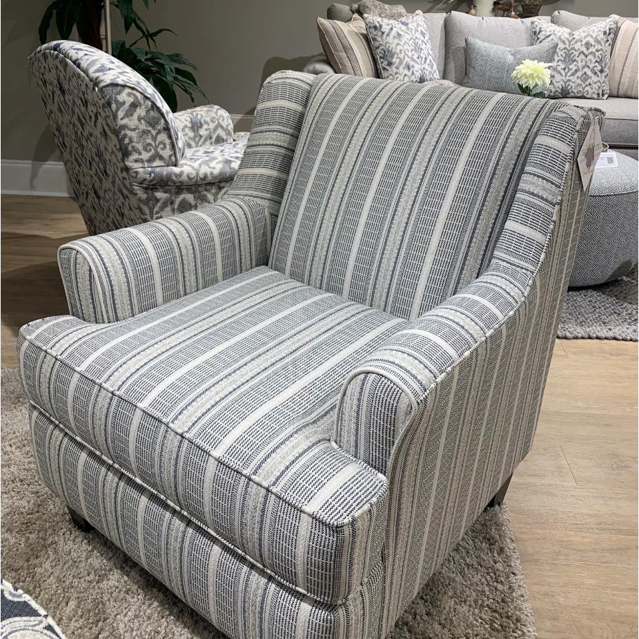 Fusion Furniture Stationary Fabric Accent Chair 340 FARMHOUSE INDIGO - Image 2